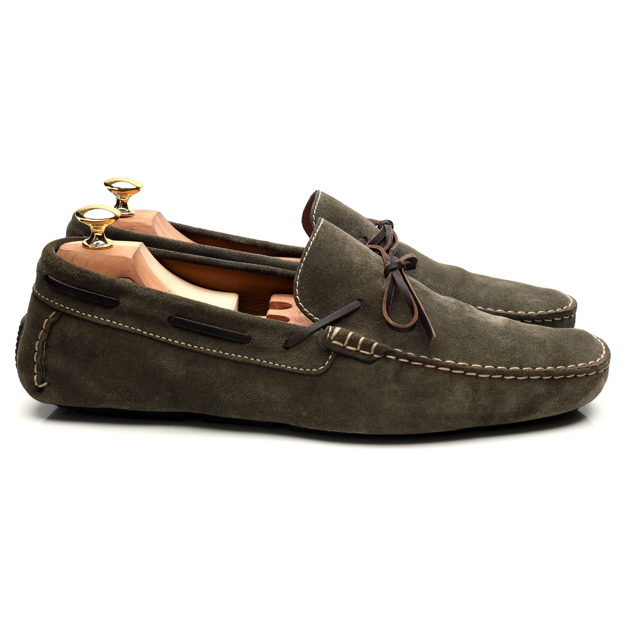 'Napoli' Green Suede Driving Loafers UK 11 - Image 6