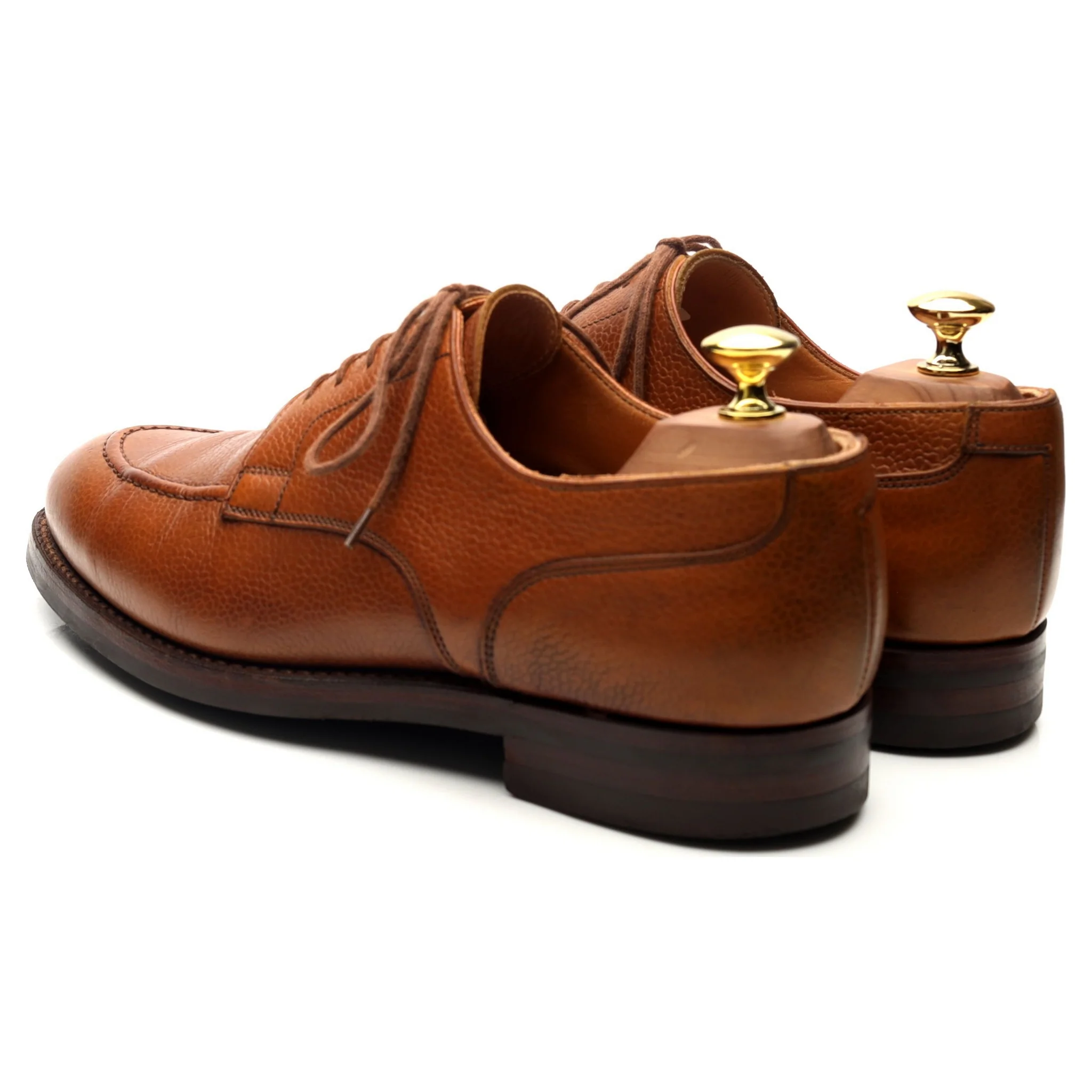 'Onslow' Tan Brown Leather Apron Derby UK 8.5 E - Image 3