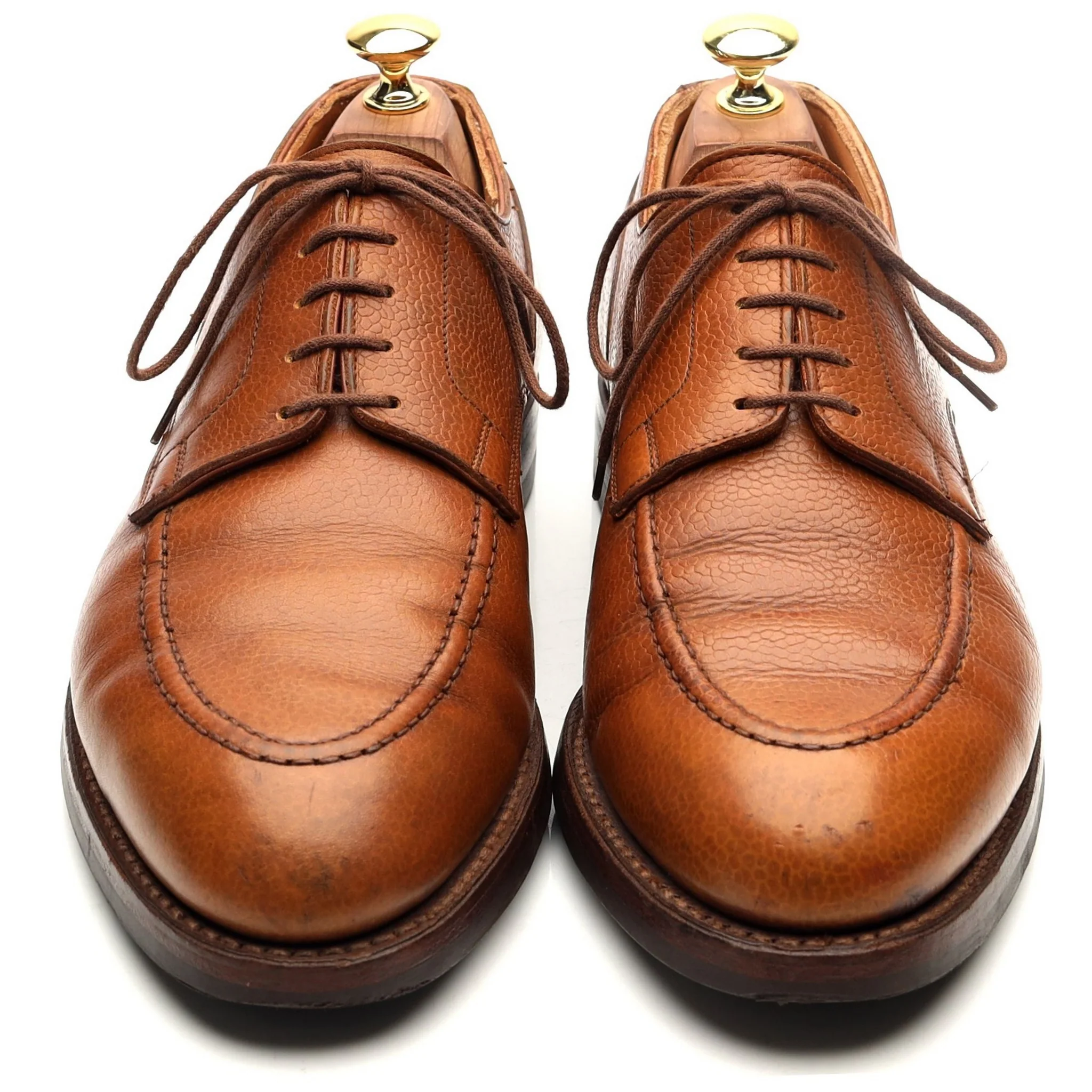 'Onslow' Tan Brown Leather Apron Derby UK 8.5 E - Image 9