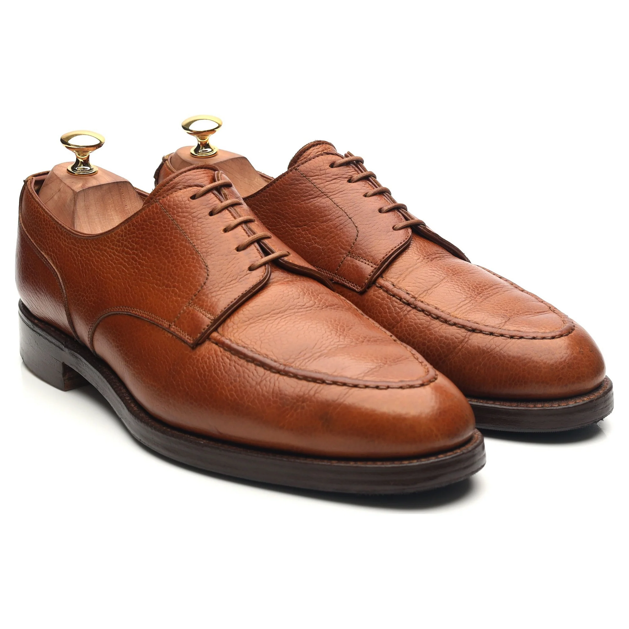'Onslow' Tan Brown Leather Apron Derby UK 10 E - Image 7