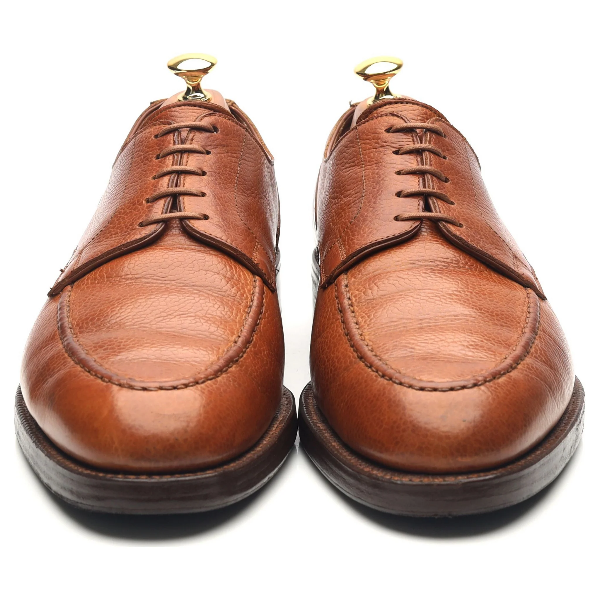 'Onslow' Tan Brown Leather Apron Derby UK 10 E - Image 8