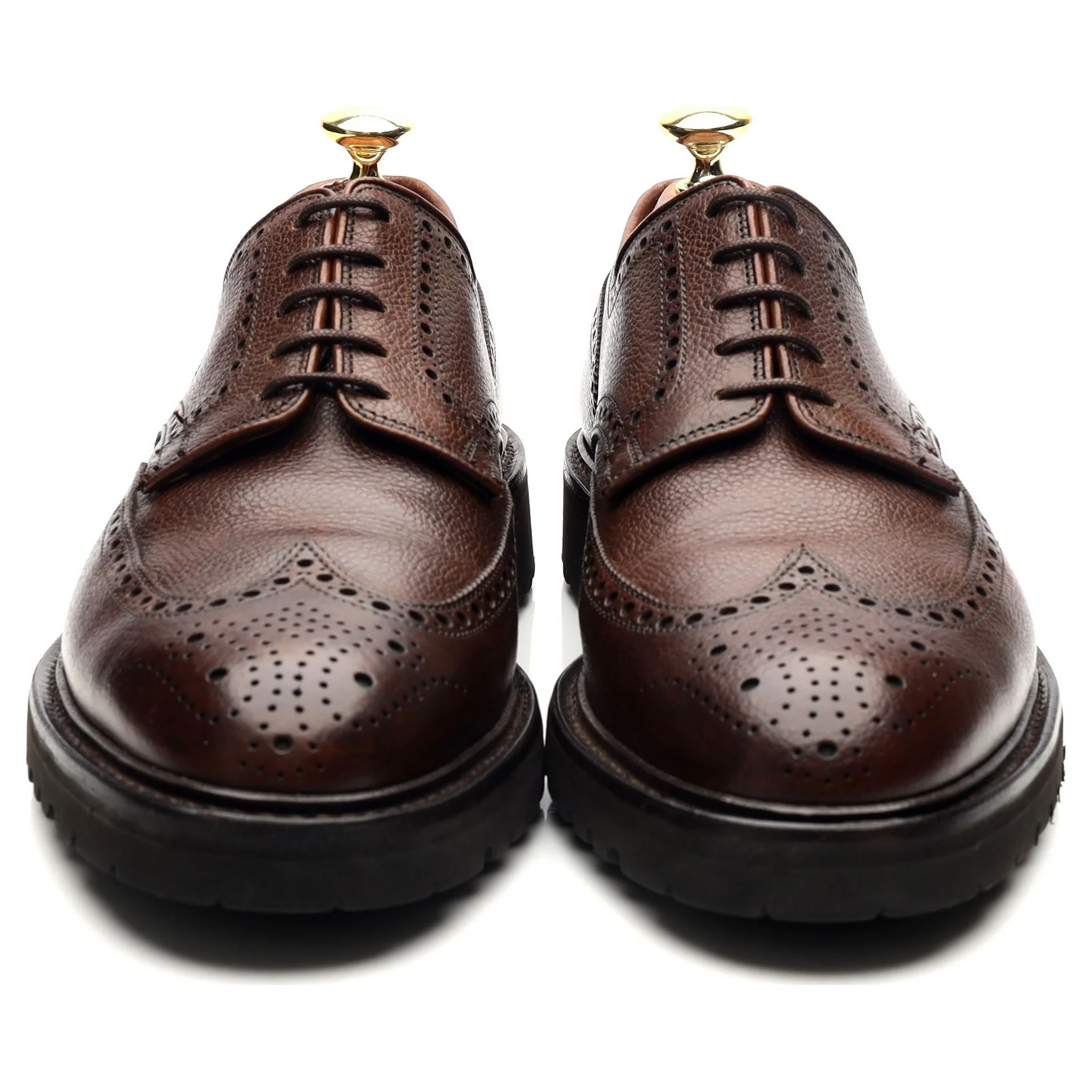 'Pembroke' Dark Brown Leather Derby Brogues UK 7 E - Image 8