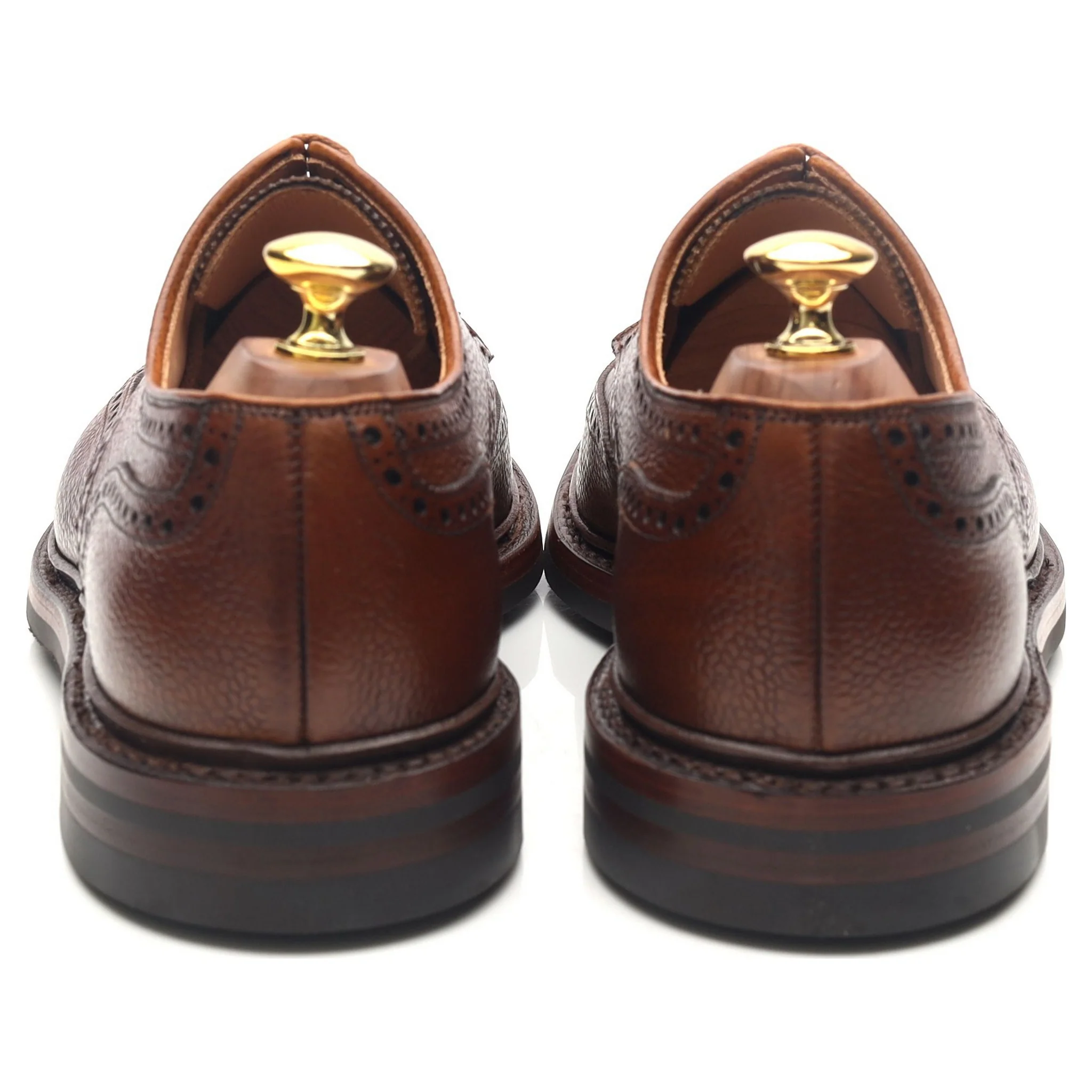 'Pembroke' Tan Brown Leather Derby Brogues UK 8.5 E - Image 4