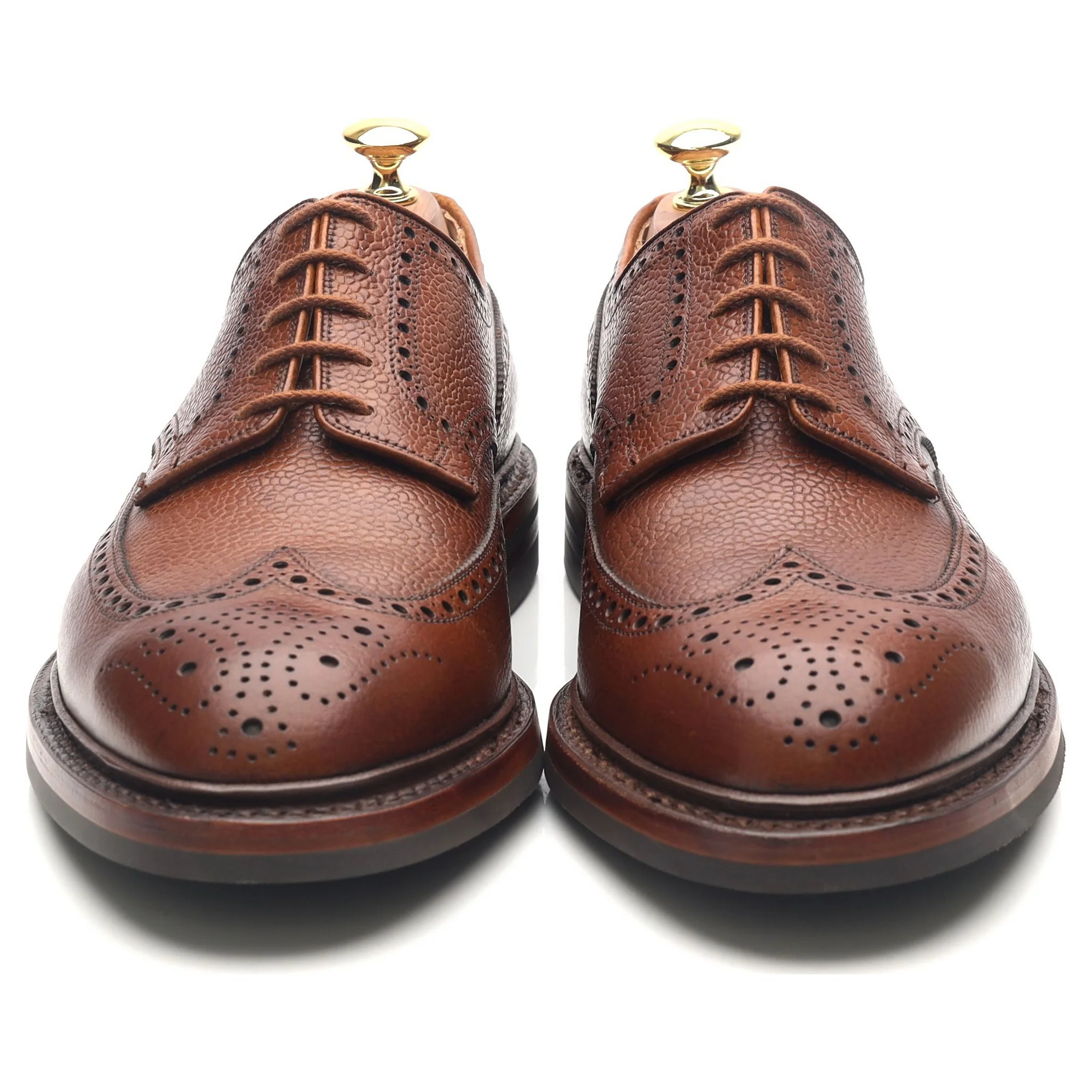 'Pembroke' Tan Brown Leather Derby Brogues UK 8.5 E - Image 8