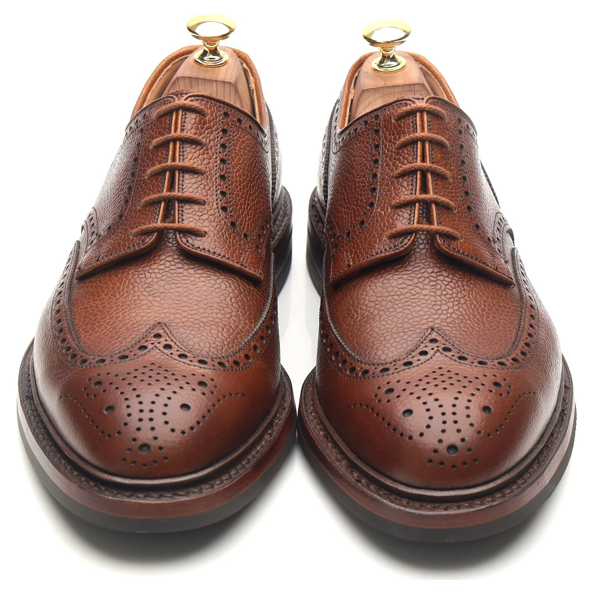 'Pembroke' Tan Brown Leather Derby Brogues UK 8.5 E - Image 9