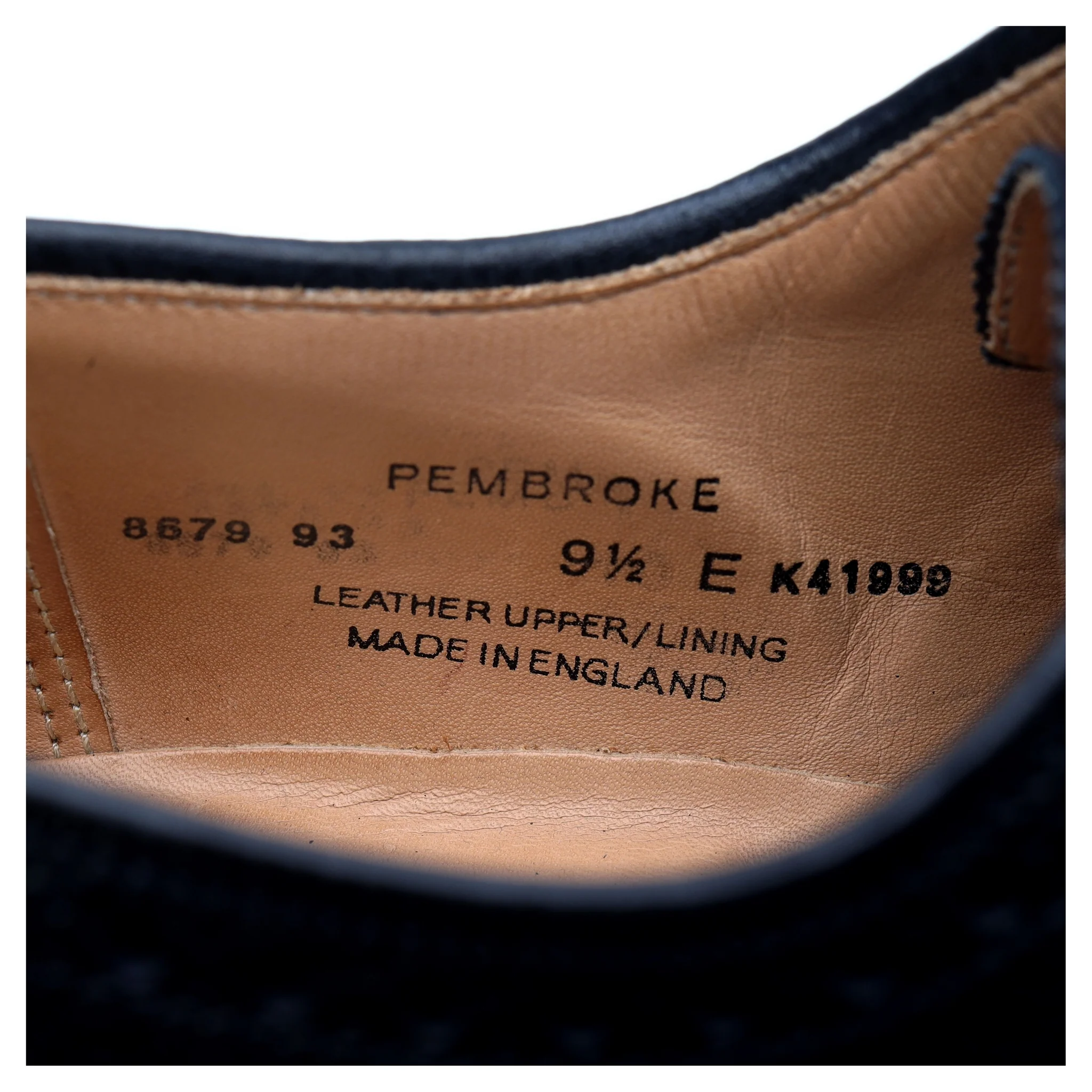 'Pembroke' Navy Blue Leather Derby Brogues UK 9.5 E - Image 13