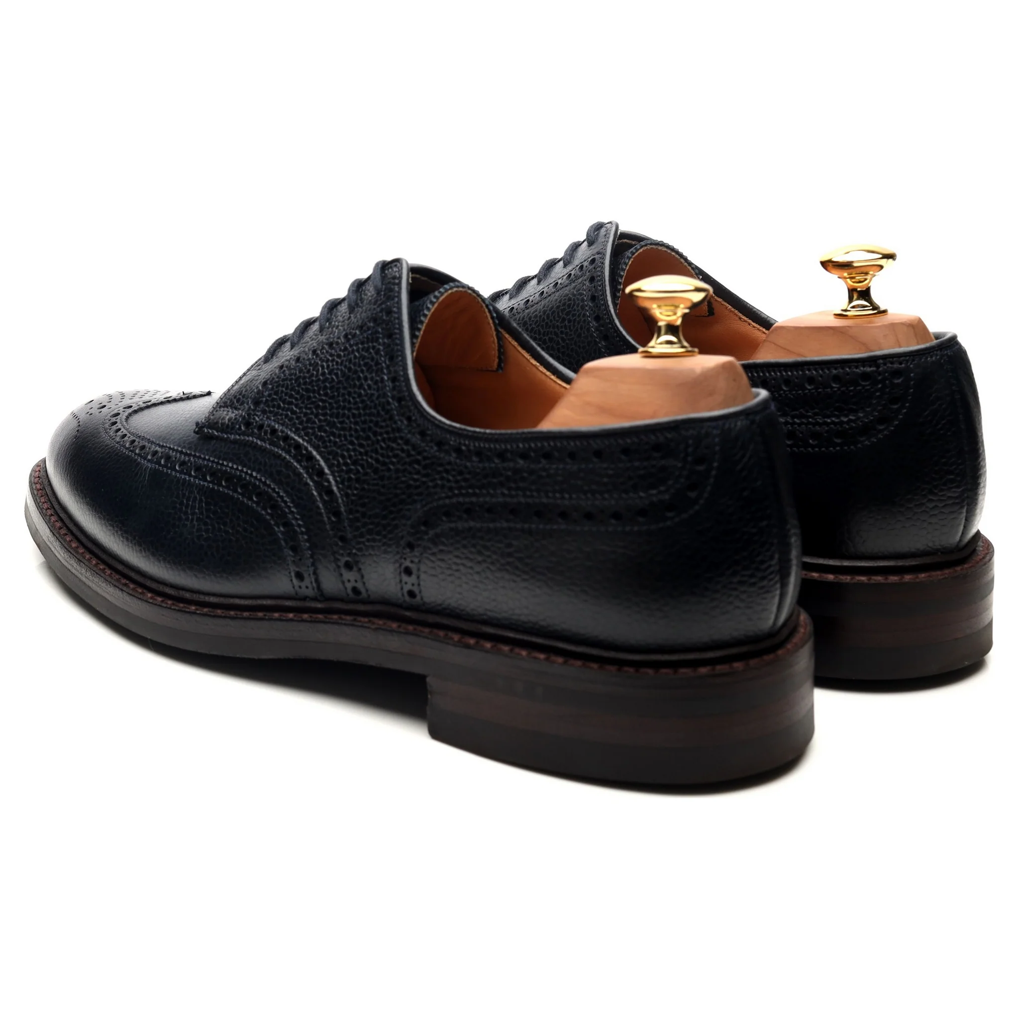 'Pembroke' Navy Blue Leather Derby Brogues UK 9.5 E - Image 3