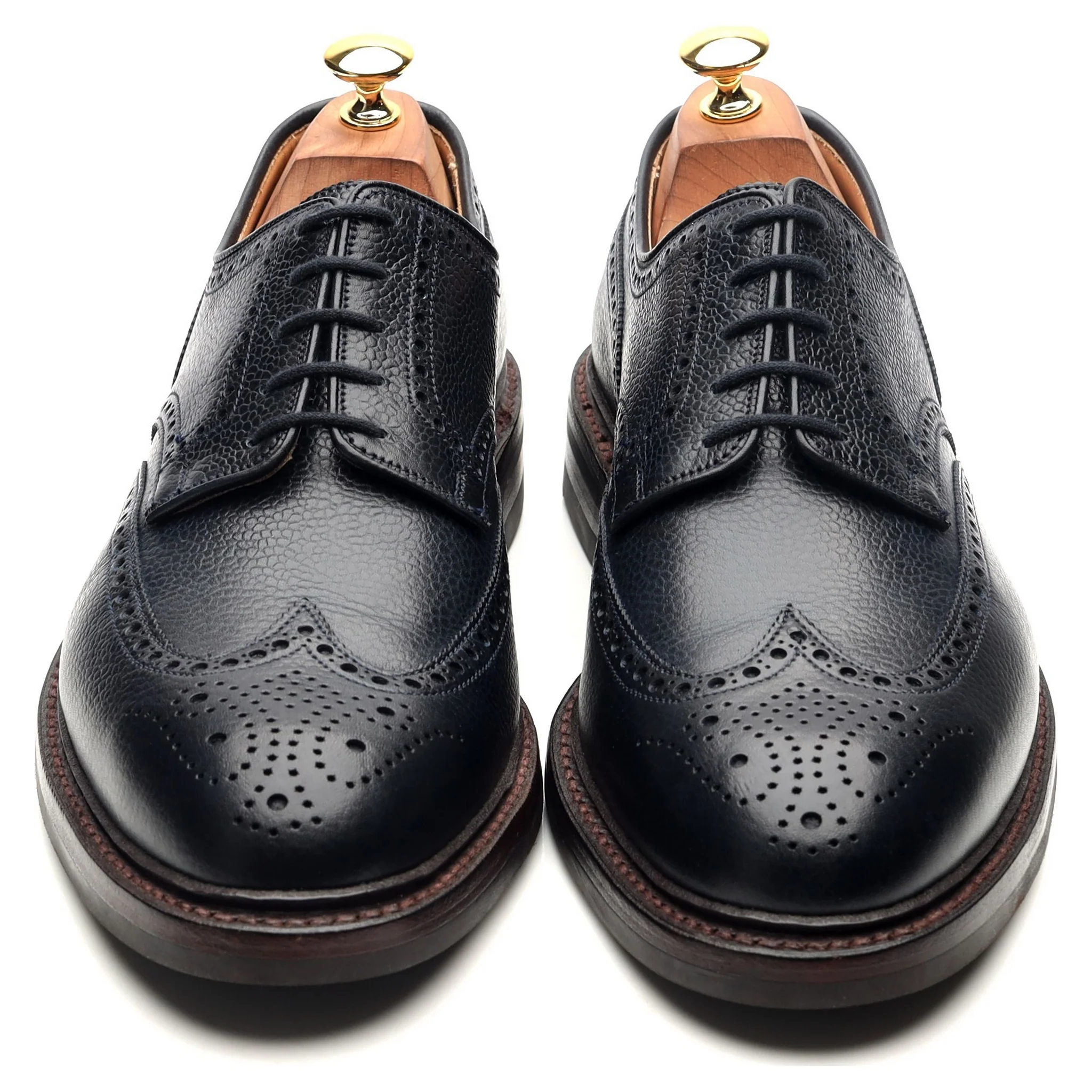 'Pembroke' Navy Blue Leather Derby Brogues UK 9.5 E - Image 9