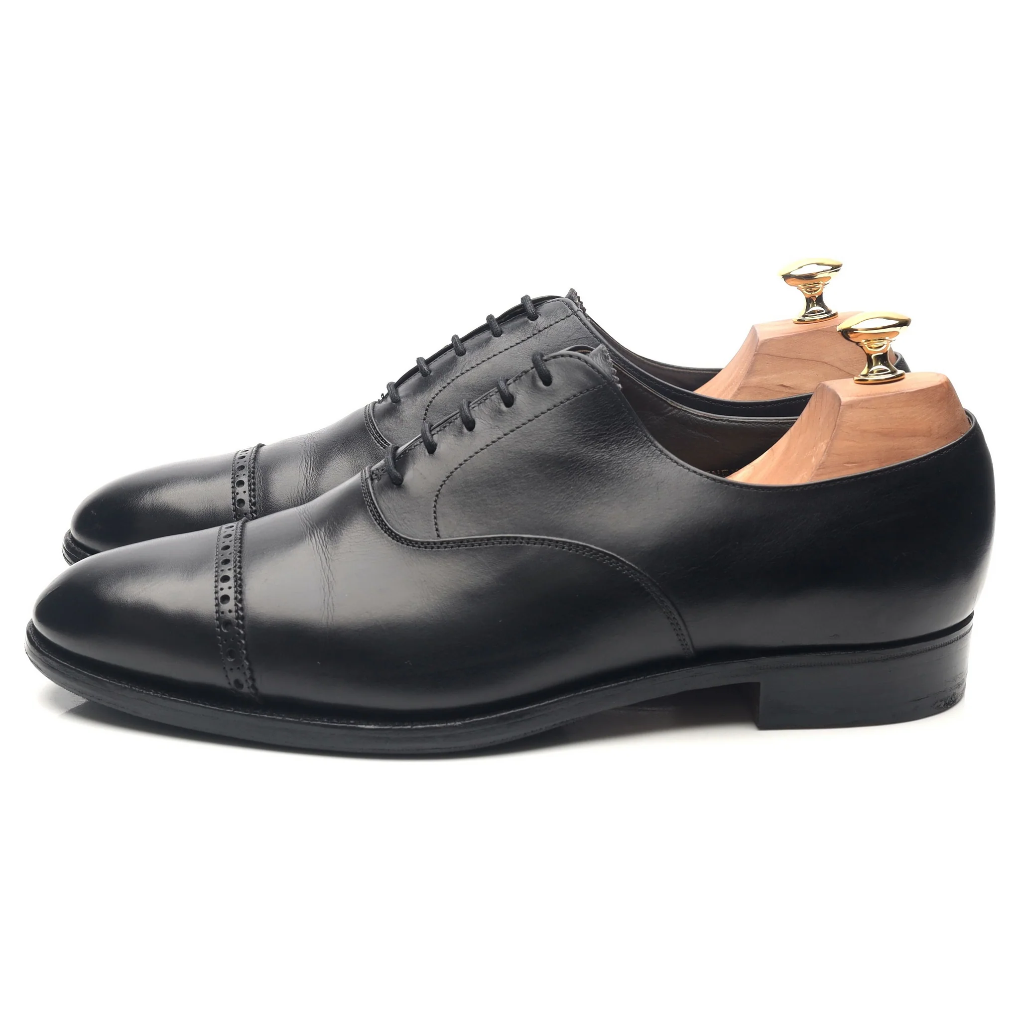 'Putney' Black Leather Oxford UK 10 F - Image 2