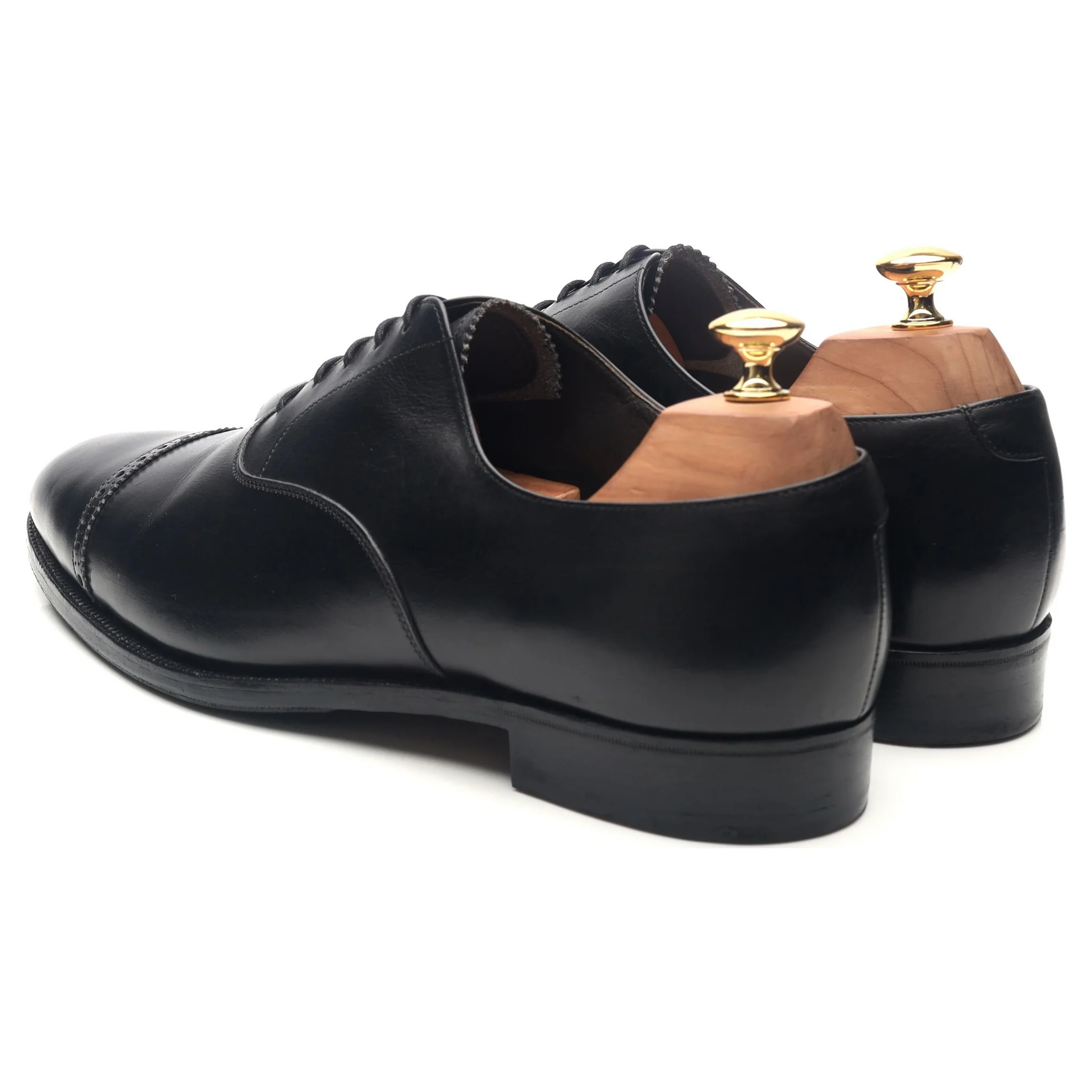 'Putney' Black Leather Oxford UK 10 F - Image 3