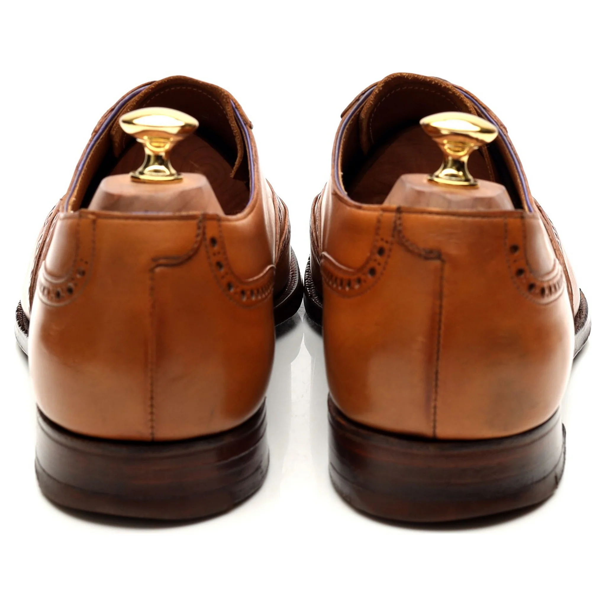 'Sorbonne' Tan Brown Leather Oxford Brogues UK 10 F - Image 4
