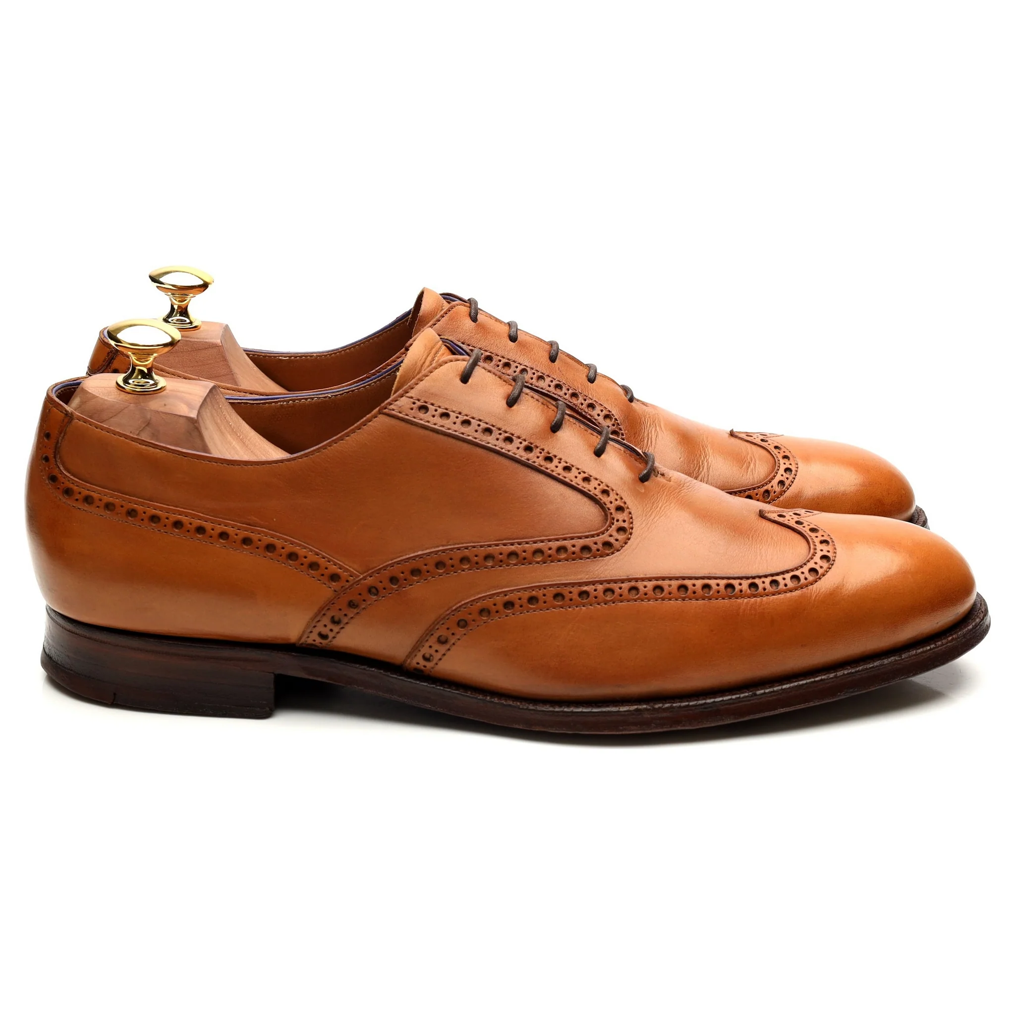 'Sorbonne' Tan Brown Leather Oxford Brogues UK 10 F - Image 6
