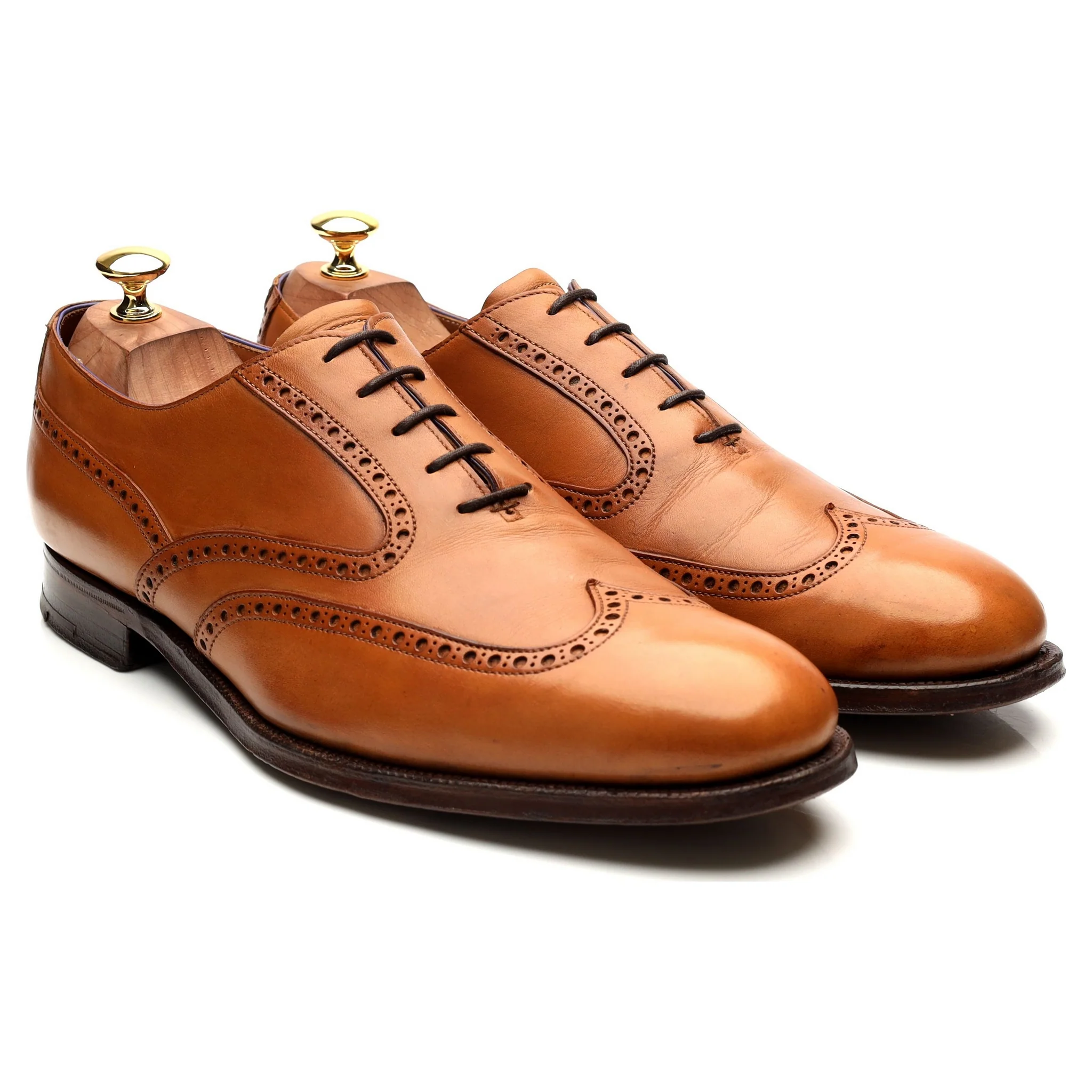 'Sorbonne' Tan Brown Leather Oxford Brogues UK 10 F - Image 7