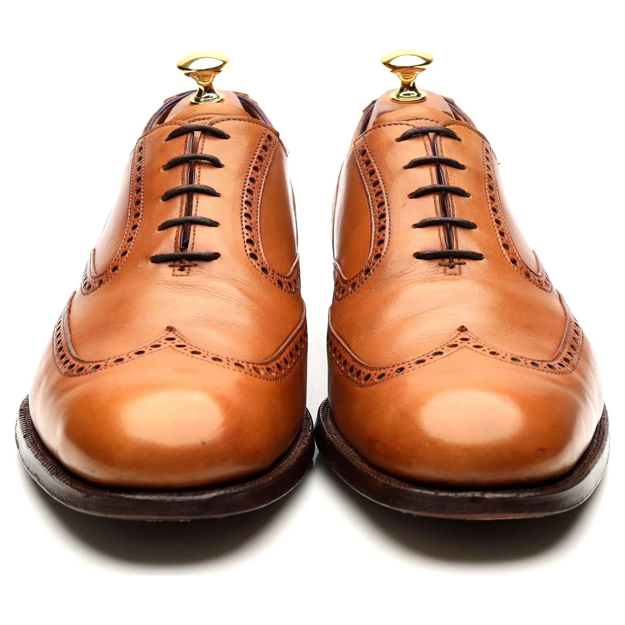 'Sorbonne' Tan Brown Leather Oxford Brogues UK 10 F - Image 8