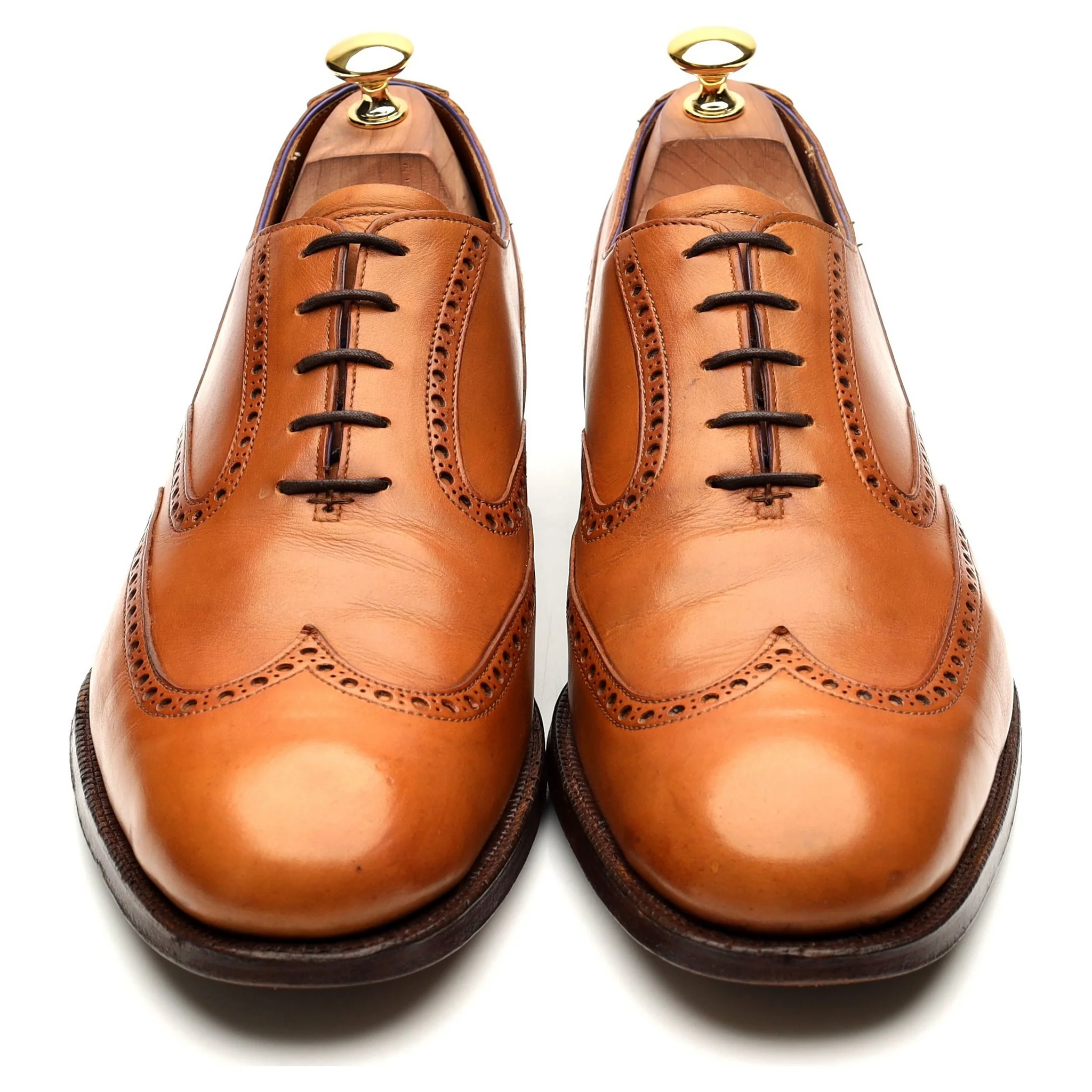 'Sorbonne' Tan Brown Leather Oxford Brogues UK 10 F - Image 9