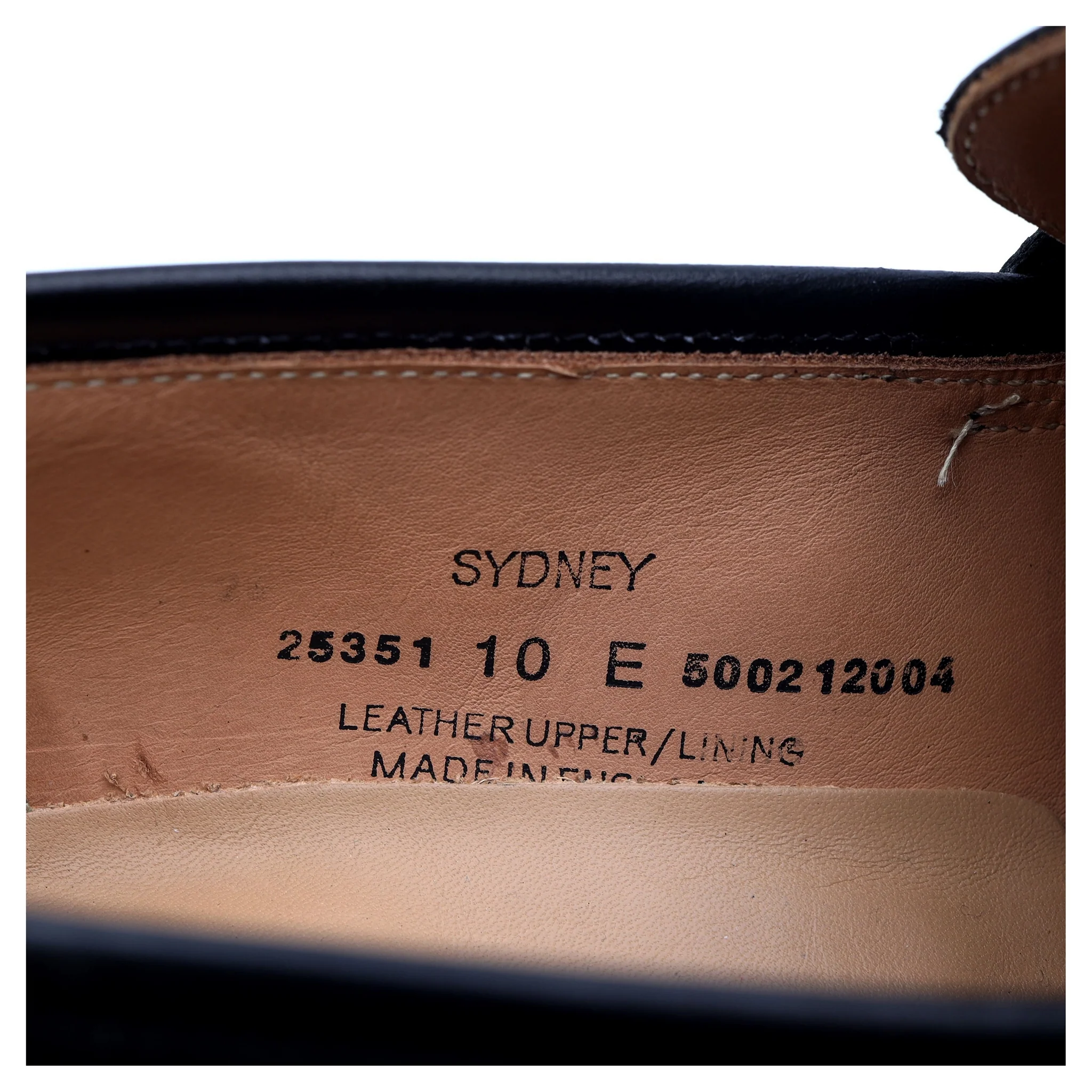 'Sydney' Black Leather Loafers UK 10 E - Image 13