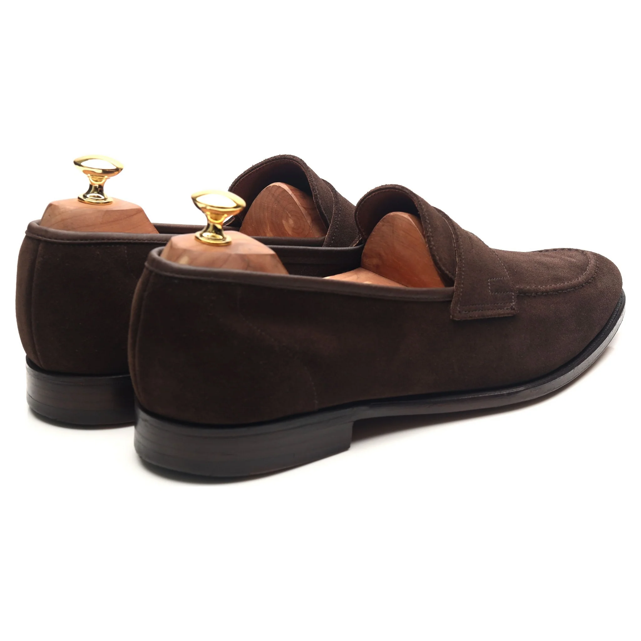 'Teign' Dark Brown Suede Loafers UK 10 E - Image 5