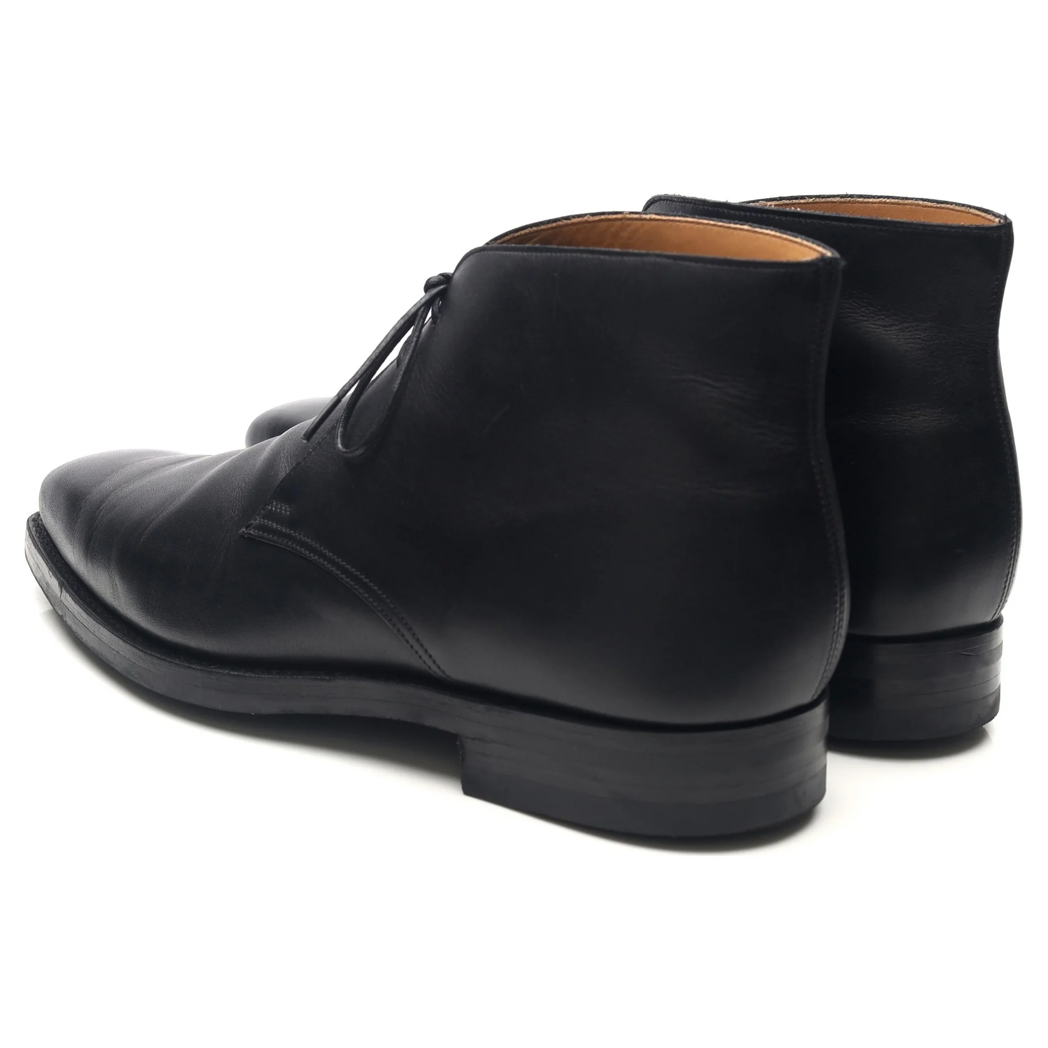 'Tetbury' Black Leather Chukka Boots UK 10 E - Image 3
