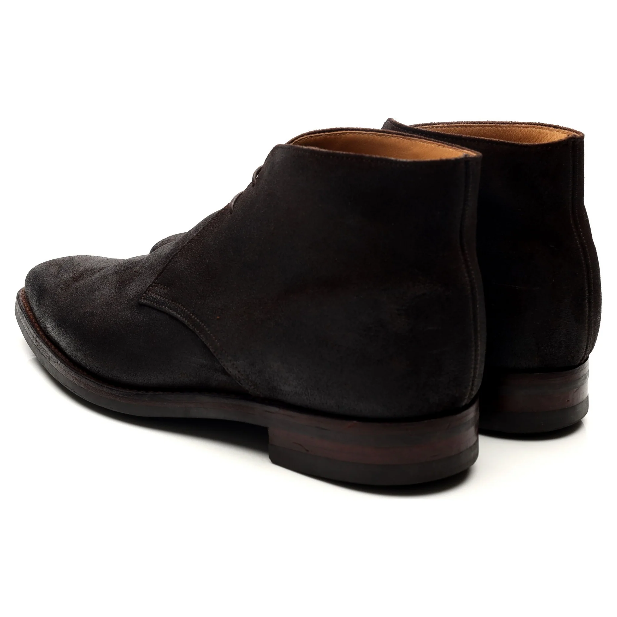 'Tetbury' Dark Brown Waxed Suede Chukka Boots UK 7 E - Image 3