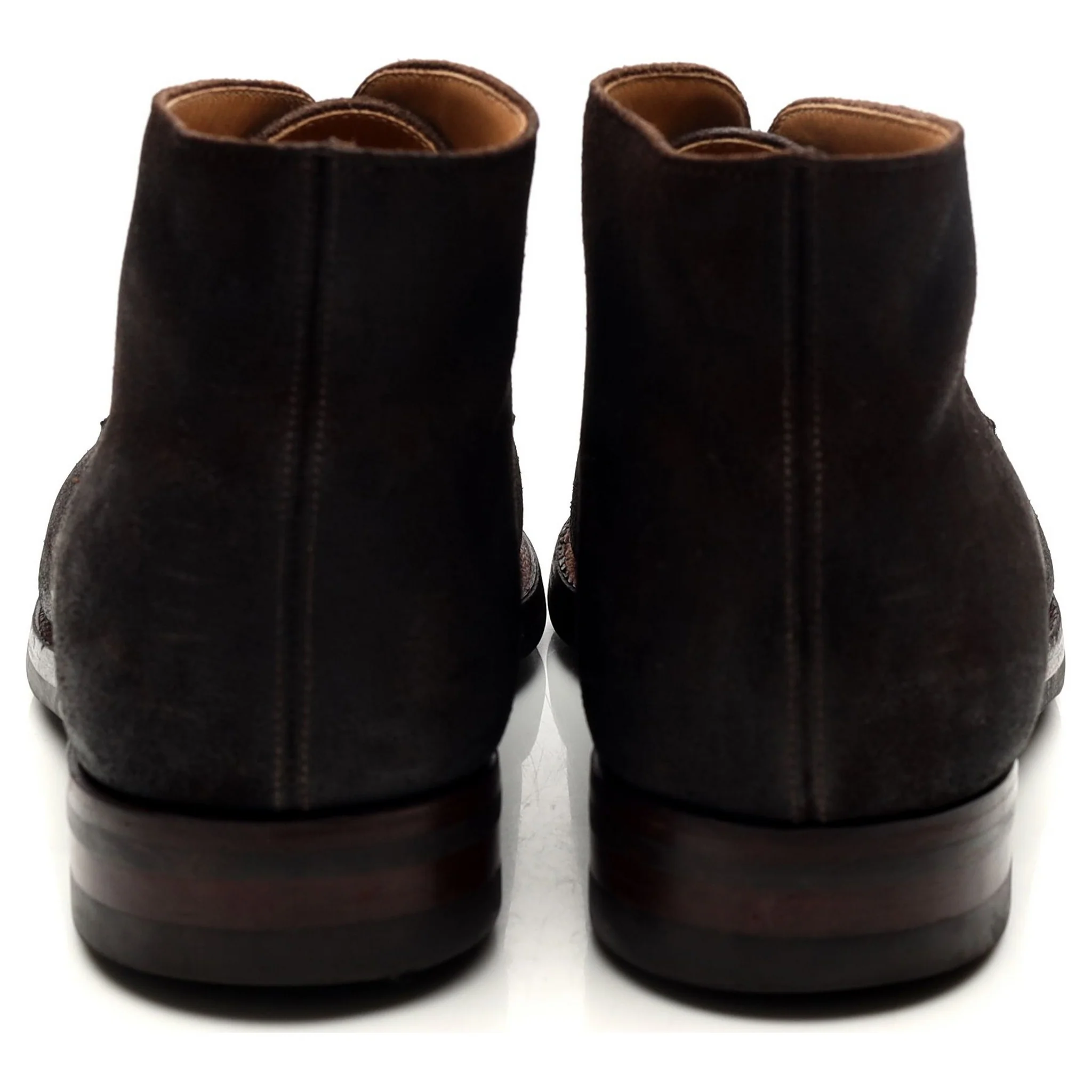 'Tetbury' Dark Brown Waxed Suede Chukka Boots UK 7 E - Image 4