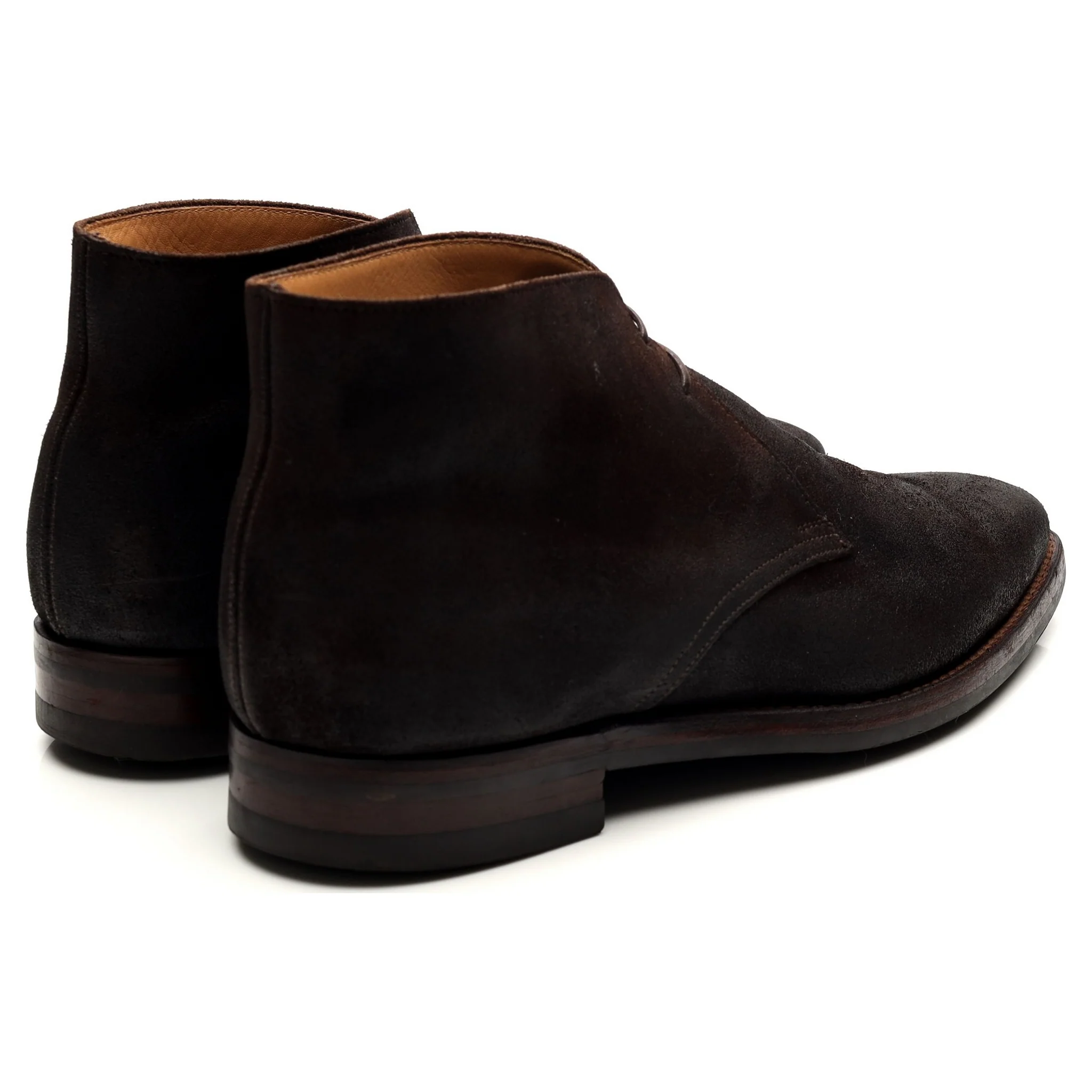 'Tetbury' Dark Brown Waxed Suede Chukka Boots UK 7 E - Image 5