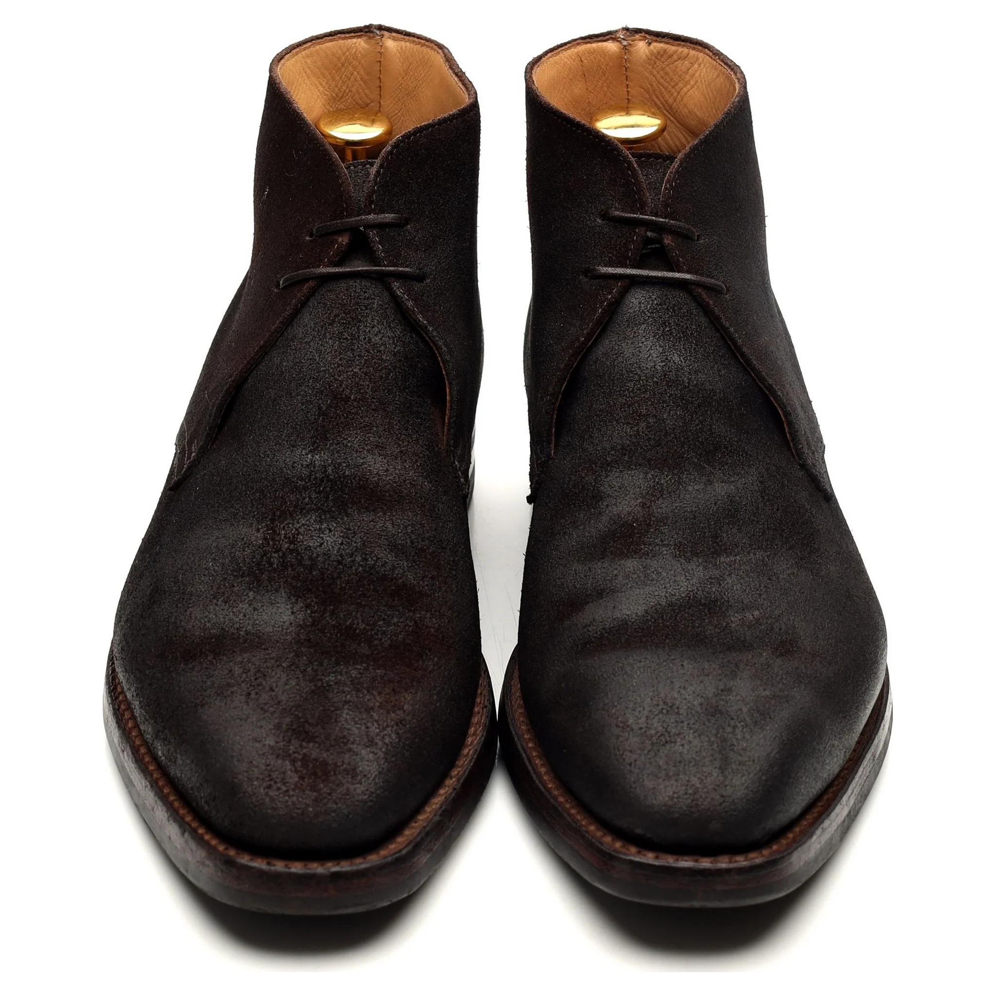 'Tetbury' Dark Brown Waxed Suede Chukka Boots UK 7 E - Image 9