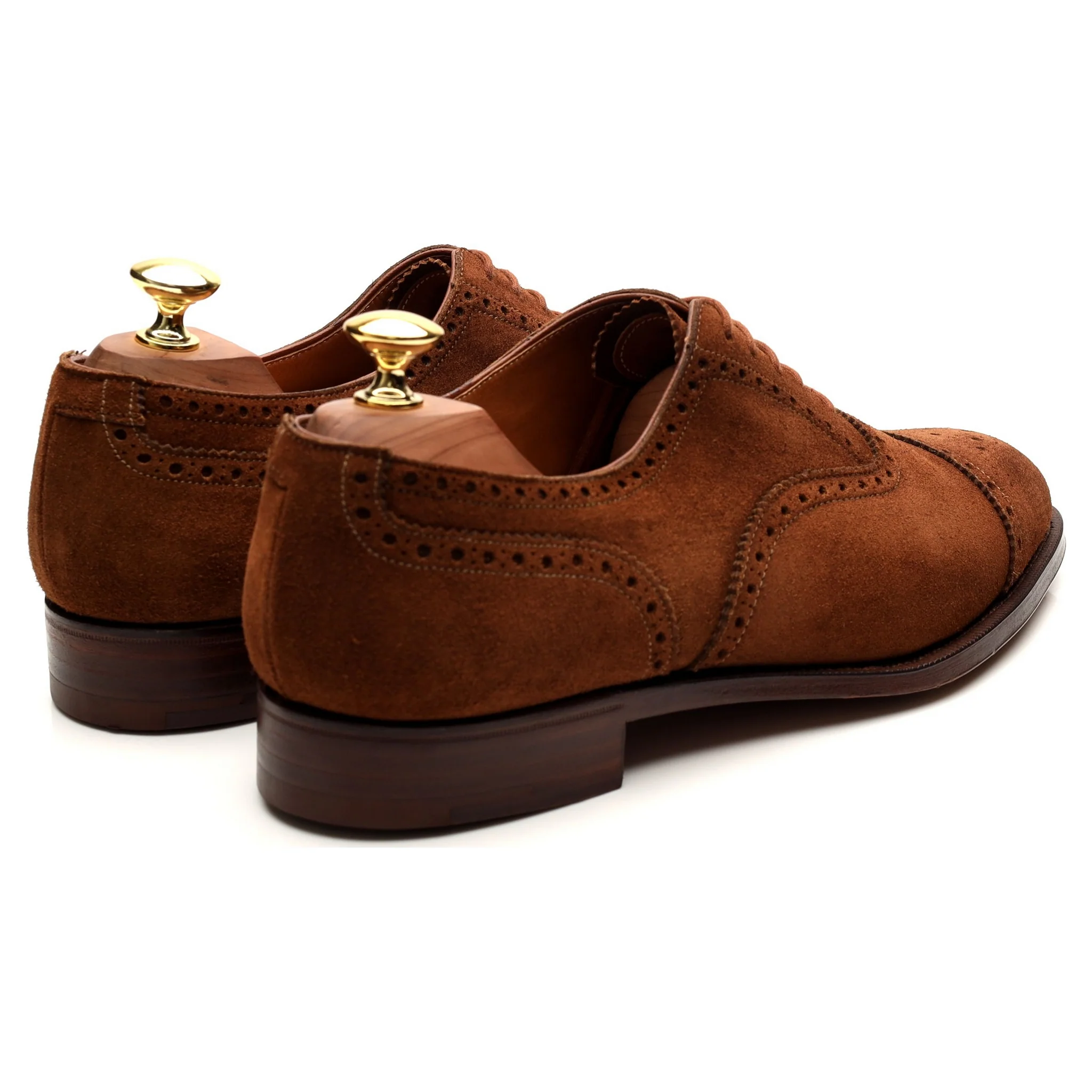 'Westminster' Tan Brown Suede Oxford Semi Brogues UK 8.5 E - Image 5
