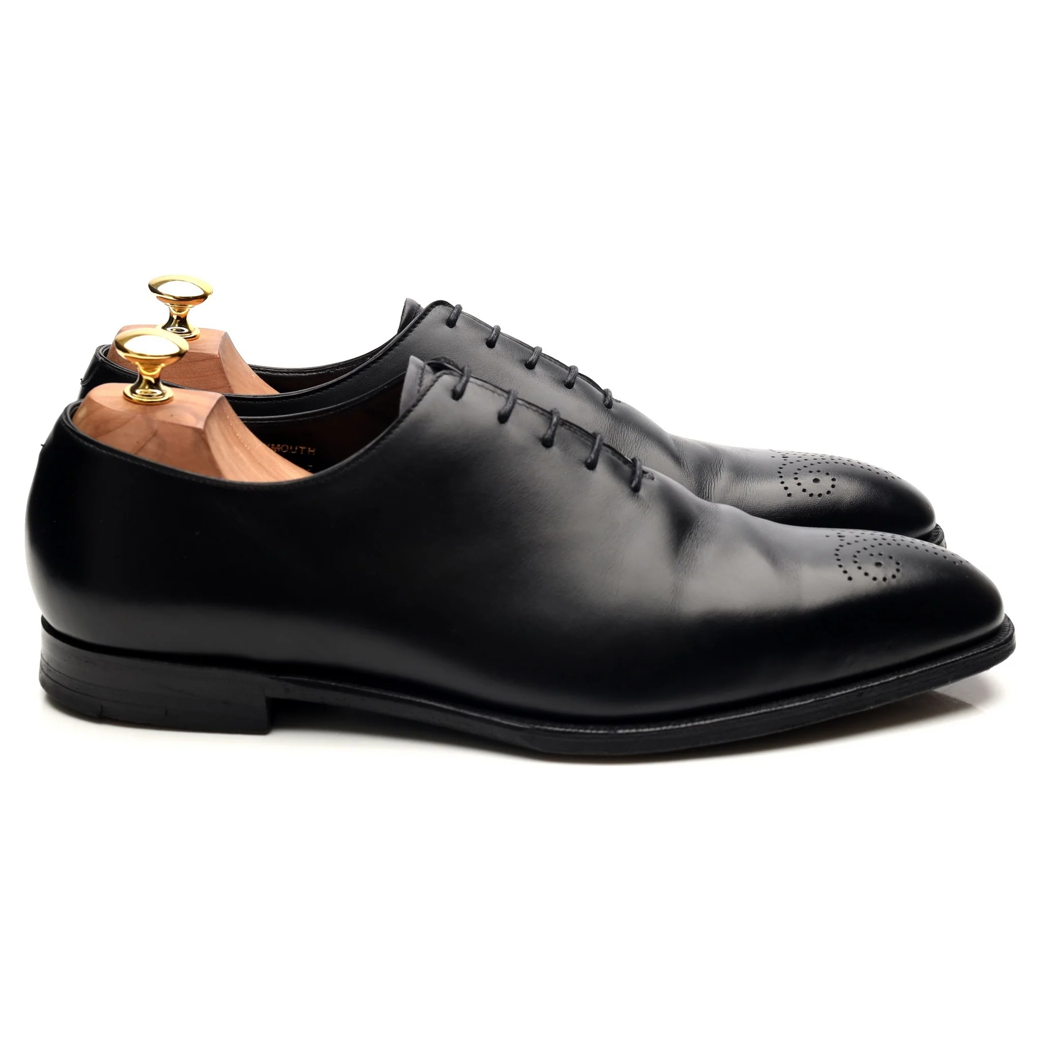 'Weymouth' Black Leather Wholecut Oxford UK 10.5 E - Image 6