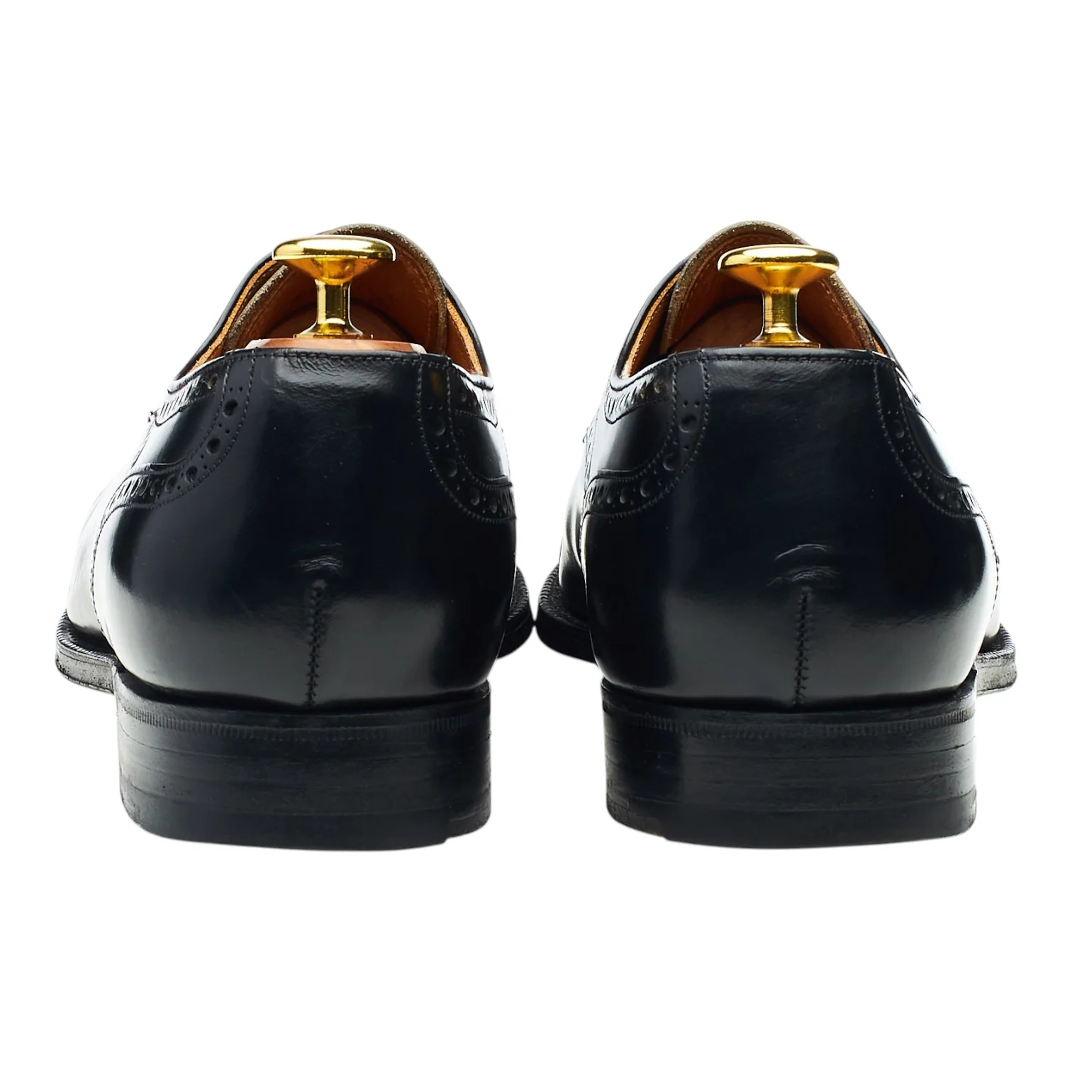 'Cromwell' Black Leather Derby Brogues UK 8.5 F - Image 4