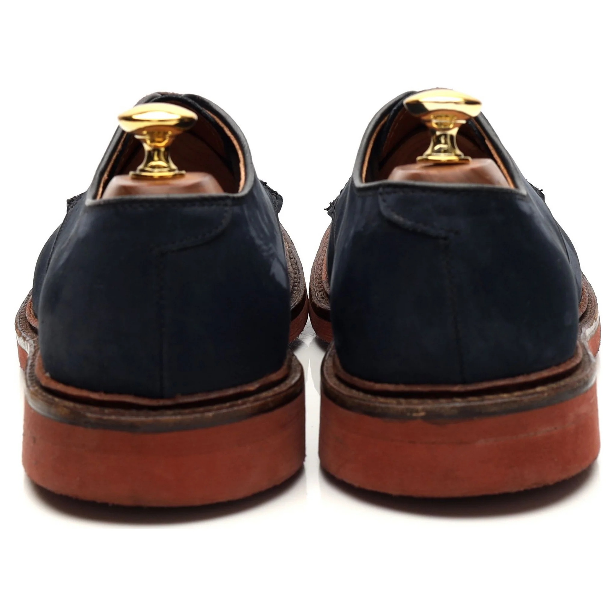 'D1413' Navy Blue Nubuck Leather Derby UK 6.5 US 7.5 D - Image 4
