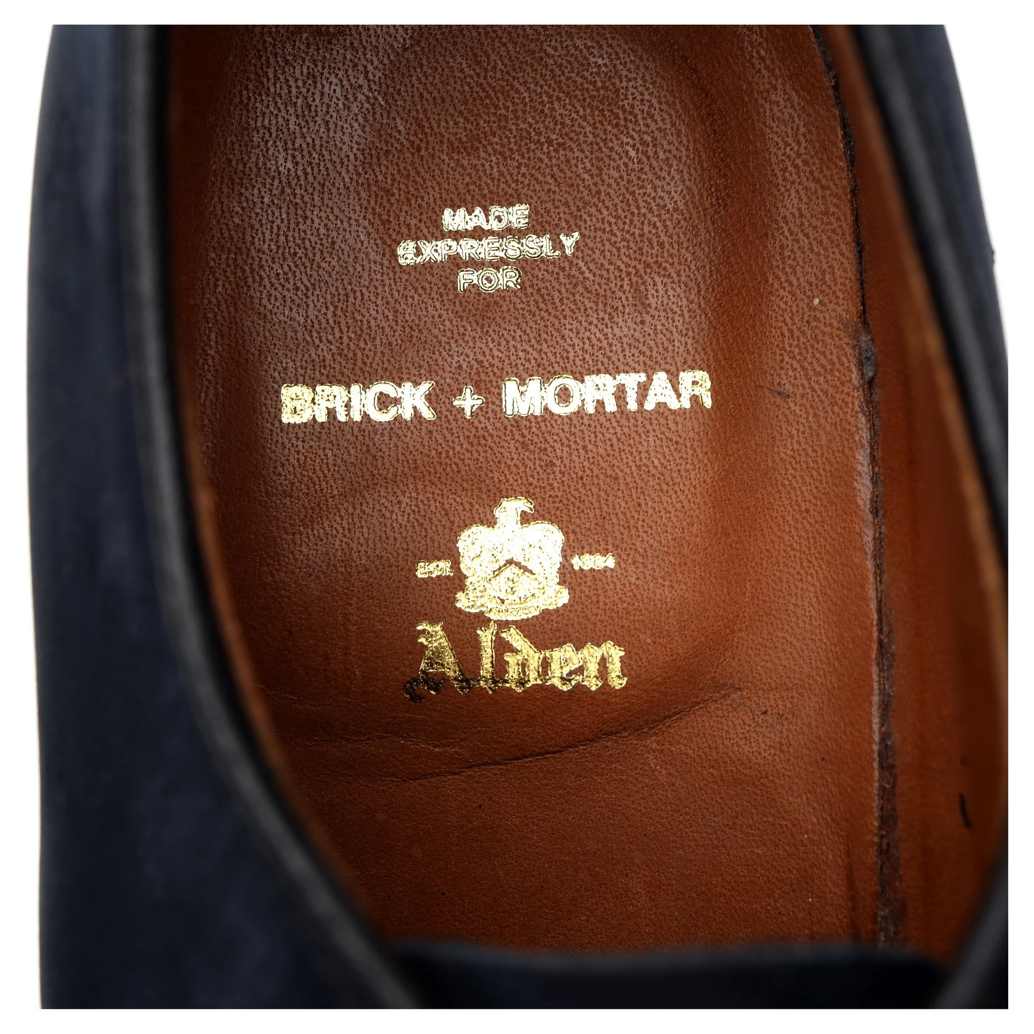 'D1413' Navy Blue Nubuck Leather Derby UK 6.5 US 7.5 D - Image 6