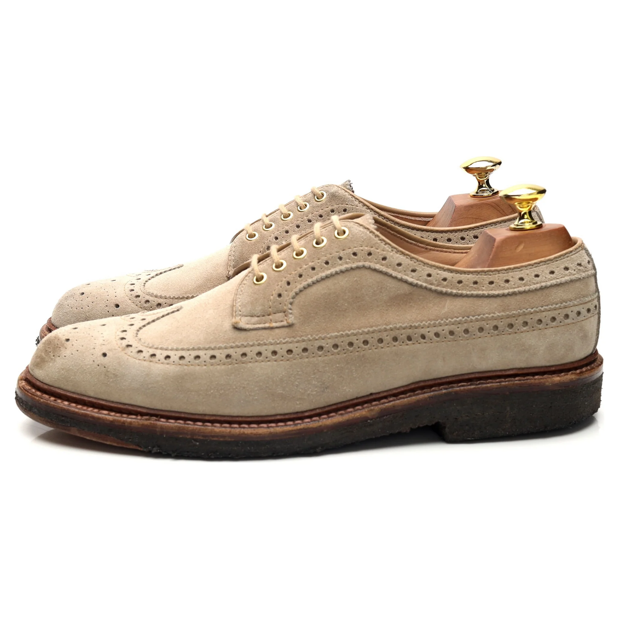 'D3609' Milkshake Beige Suede Derby Brogues UK 6.5 US 7.5 D - Image 3