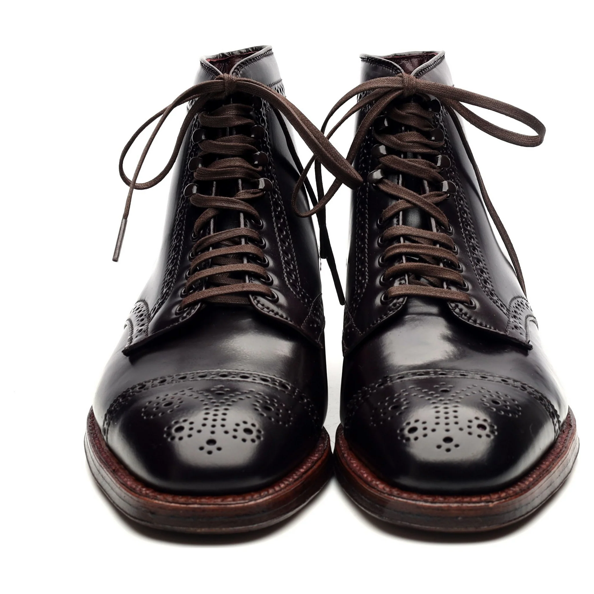 'D9842H' Burgundy Cordovan Leather Boots UK 6.5 US 7 E - Image 8