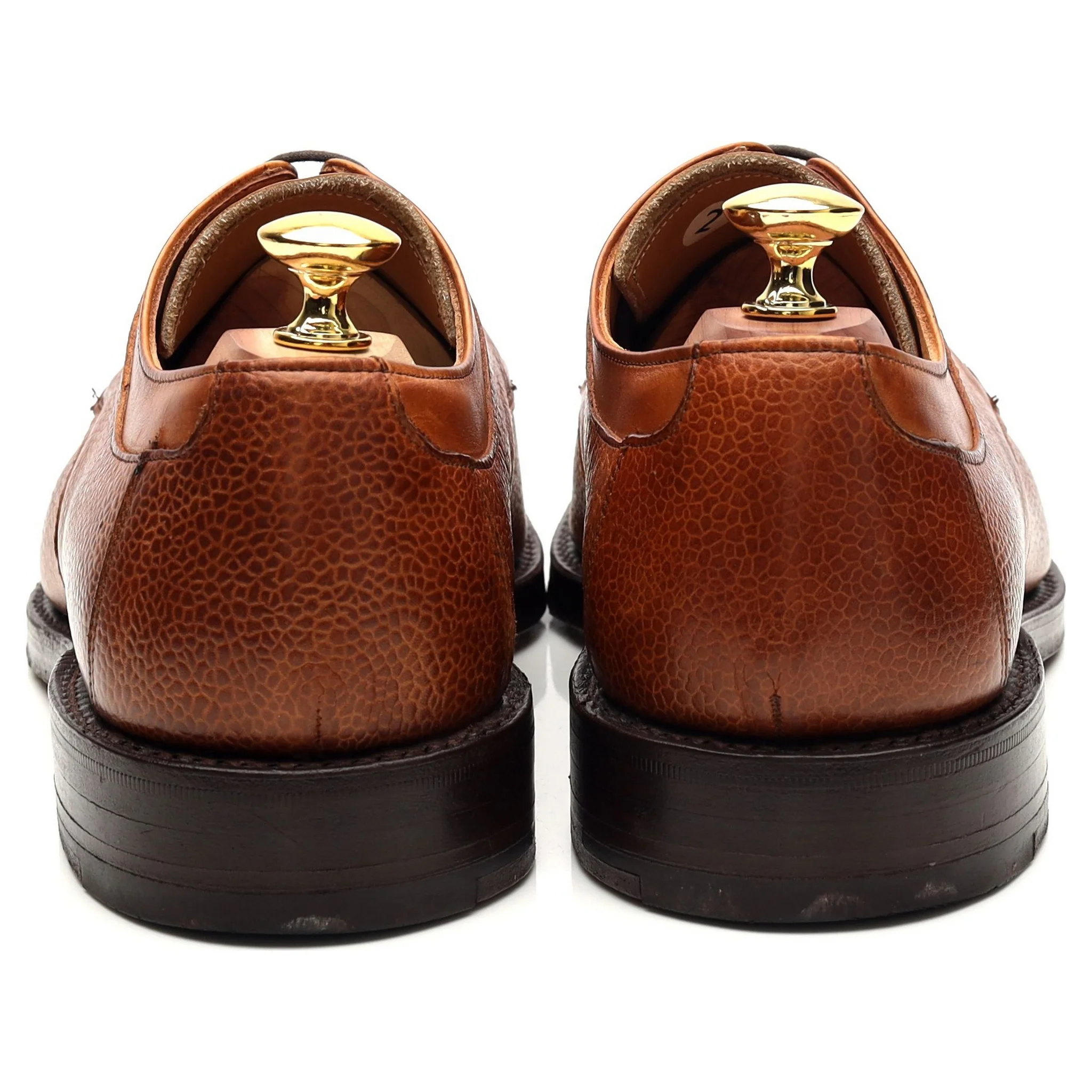 'Dali' Tan Brown Leather Apron Derby UK 7.5 F - Image 4