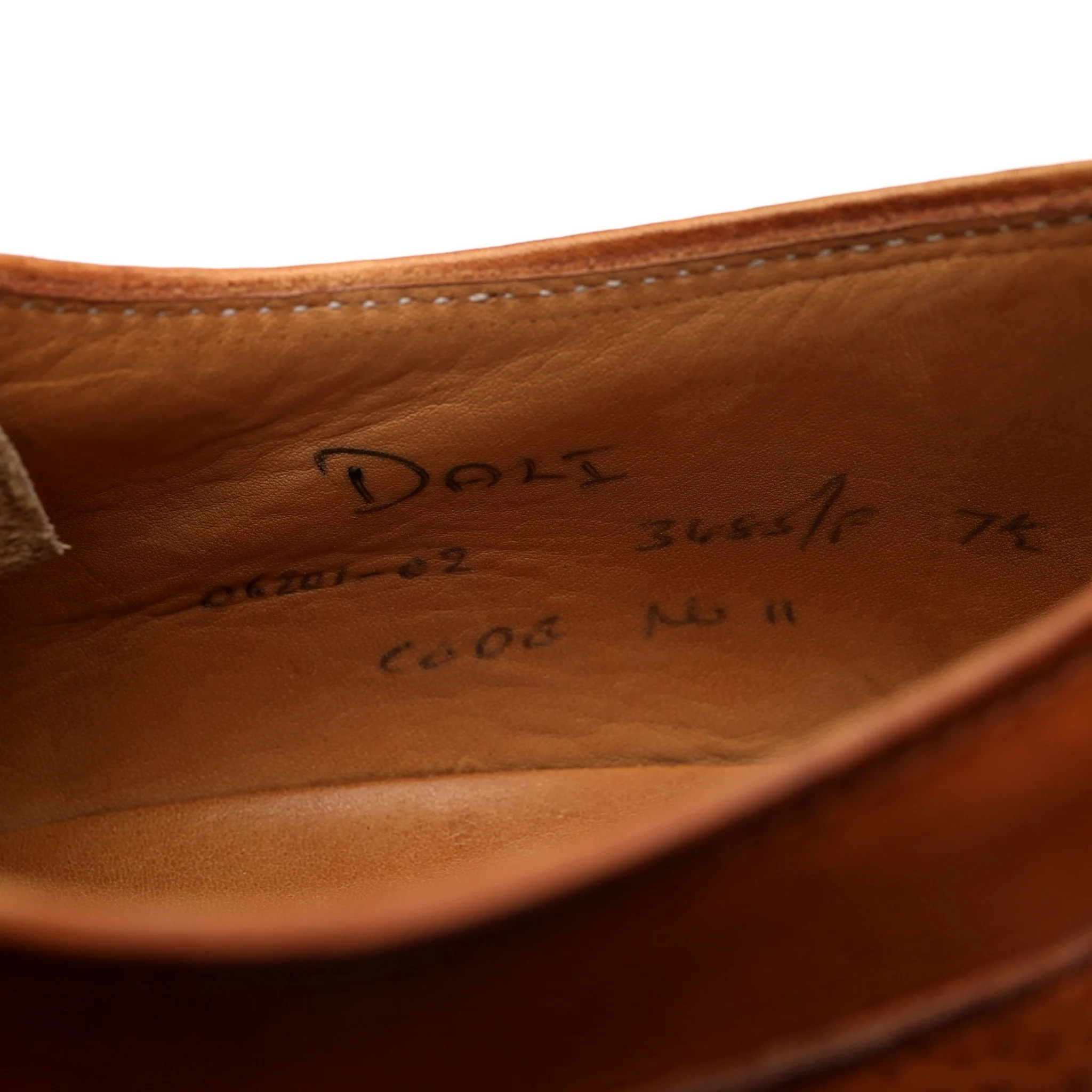 'Dali' Tan Brown Leather Apron Derby UK 7.5 F - Image 7