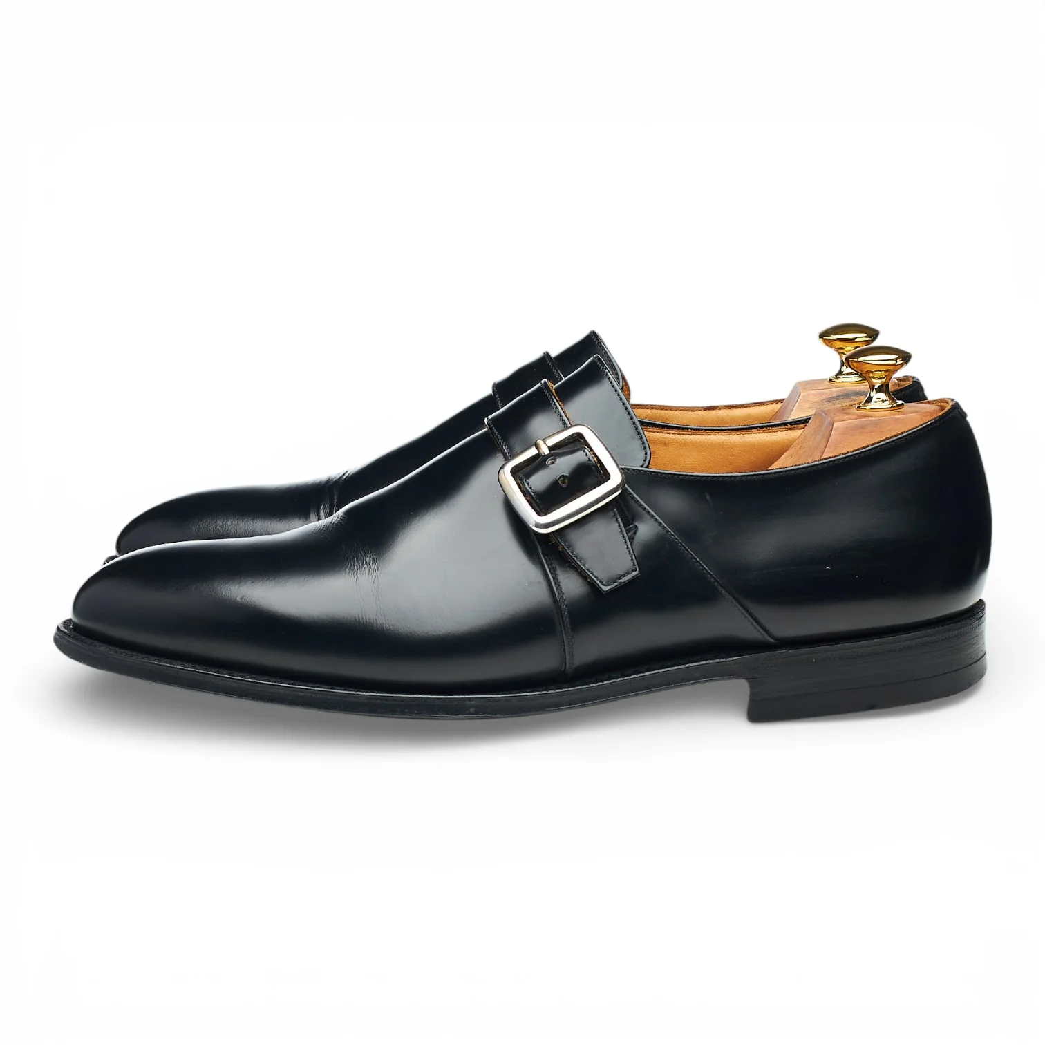 'Danube' Black Leather Monk Strap UK 11 F - Image 3