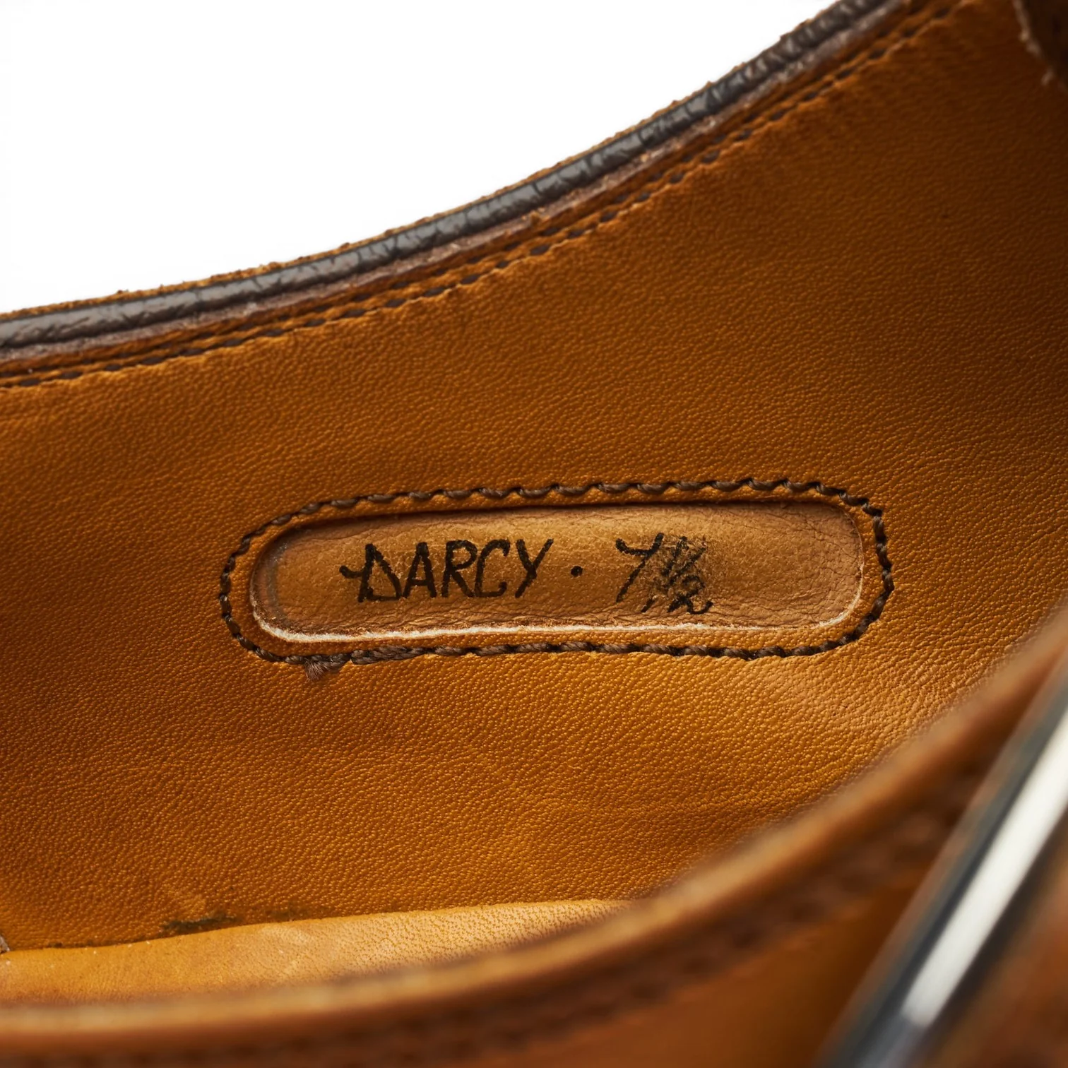 'Darcy' Tan Brown and White Leather Double Monk Strap UK 7.5 - Image 7