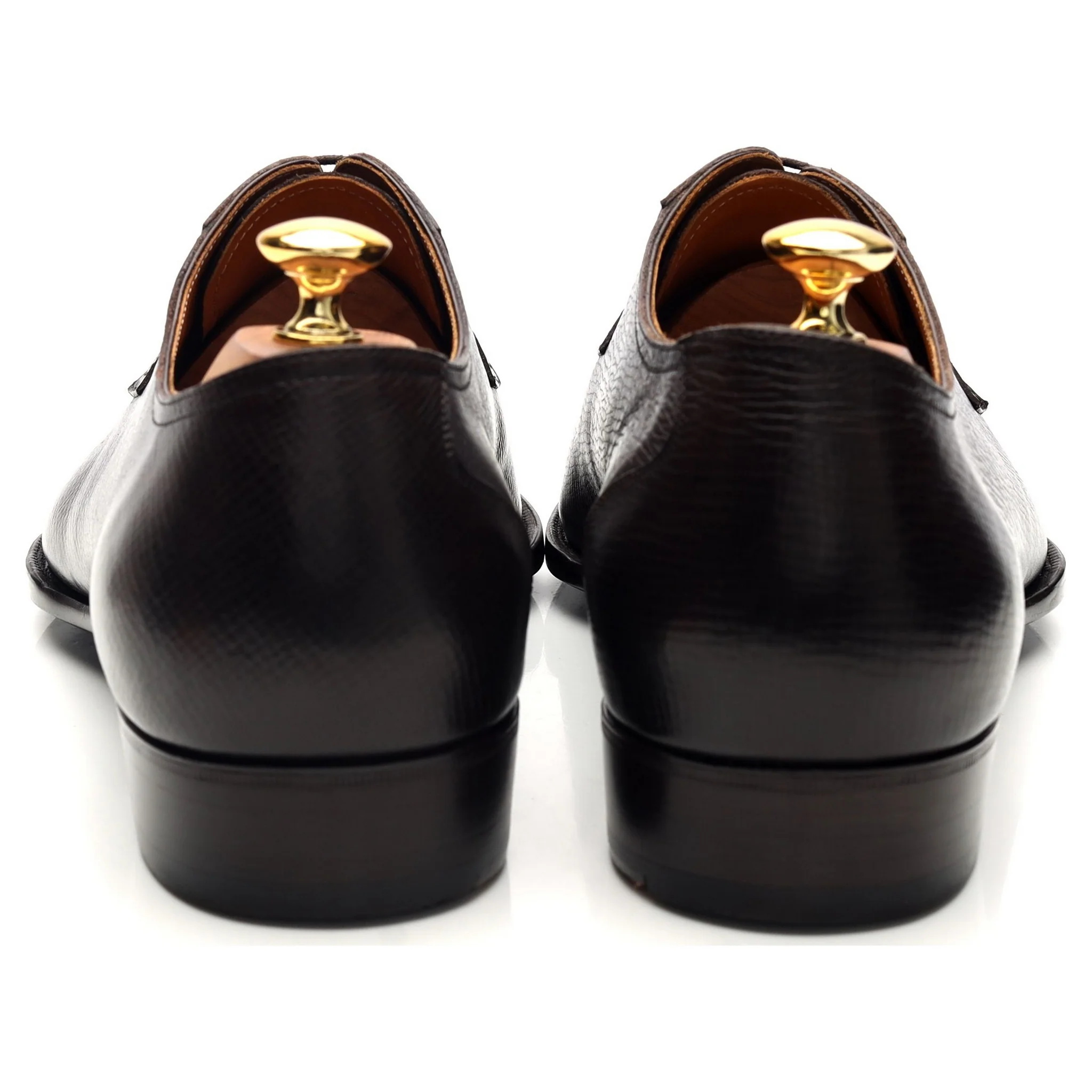 'OT50' Dark Brown Grain Leather Derby UK 11 G - Image 4