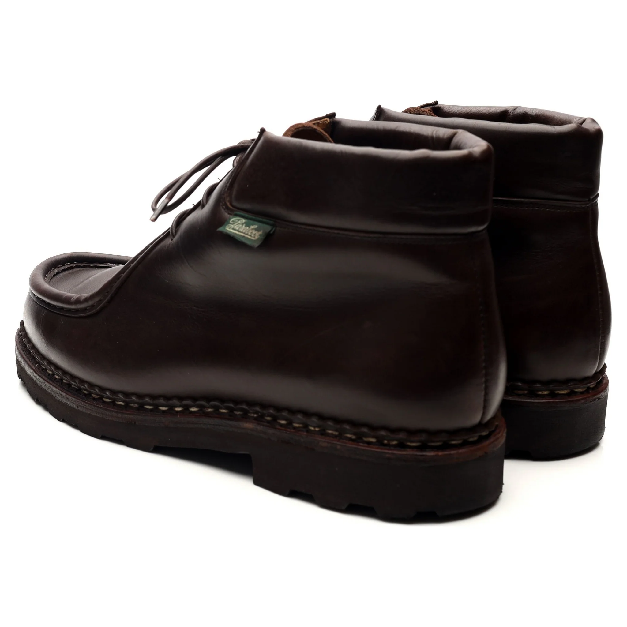 Dark Brown Leather Apron Boots UK 8 F - Image 3