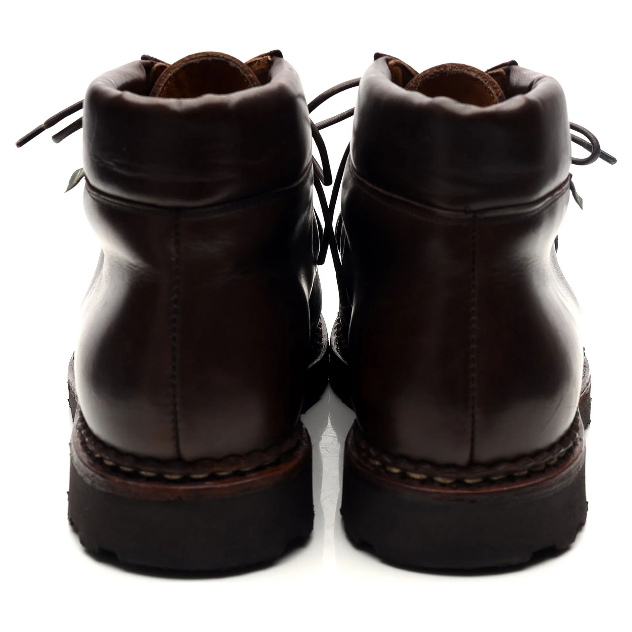 Dark Brown Leather Apron Boots UK 8 F - Image 4