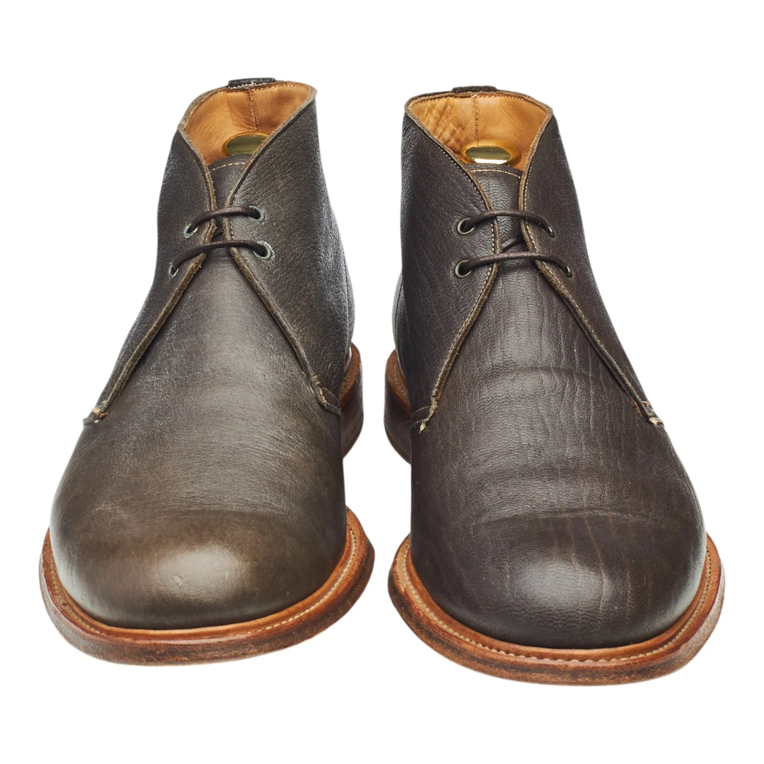 Dark Brown Leather Chukka Boots UK 8 F - Image 2