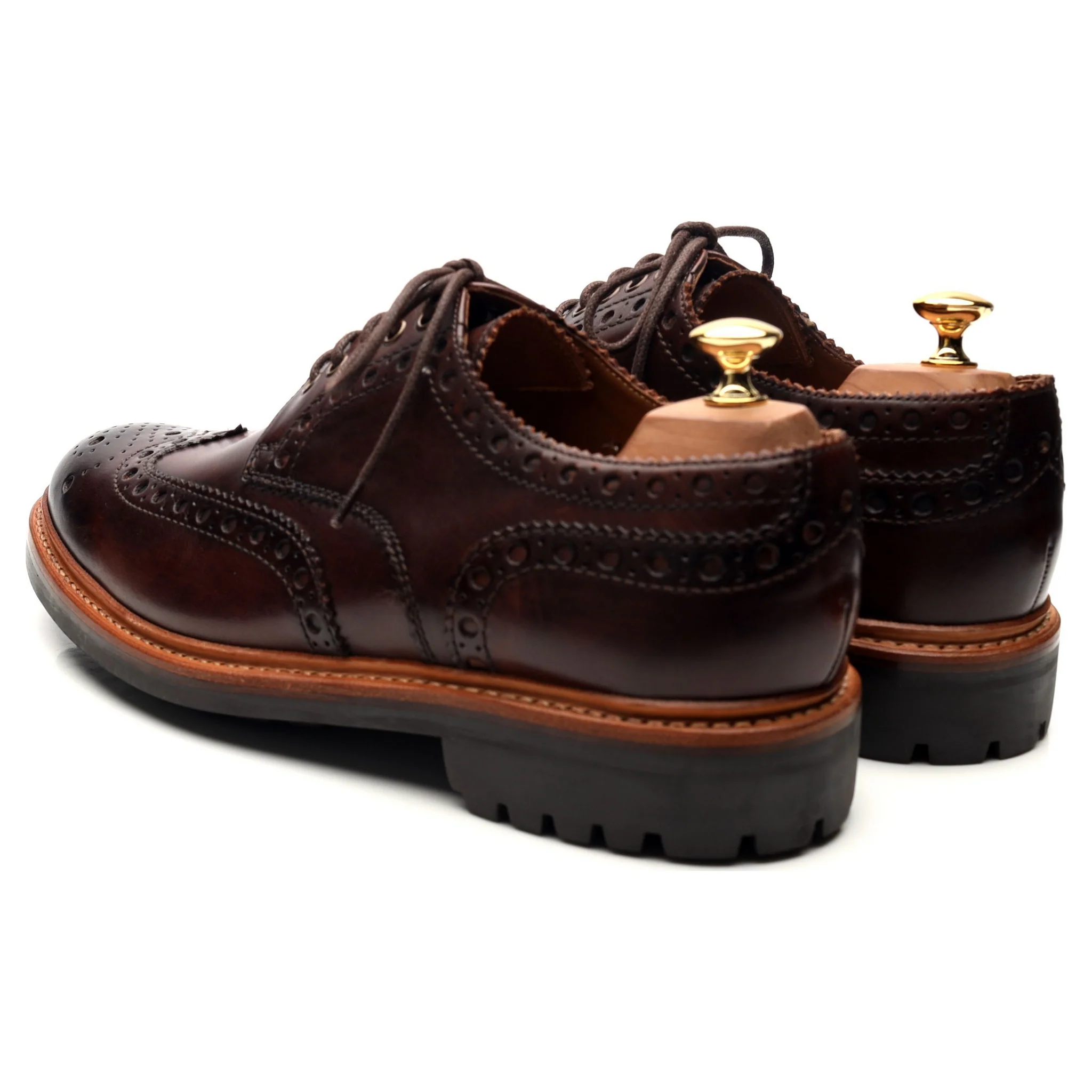 'Archie' Dark Brown Leather Derby Brogues UK 10 G - Image 3
