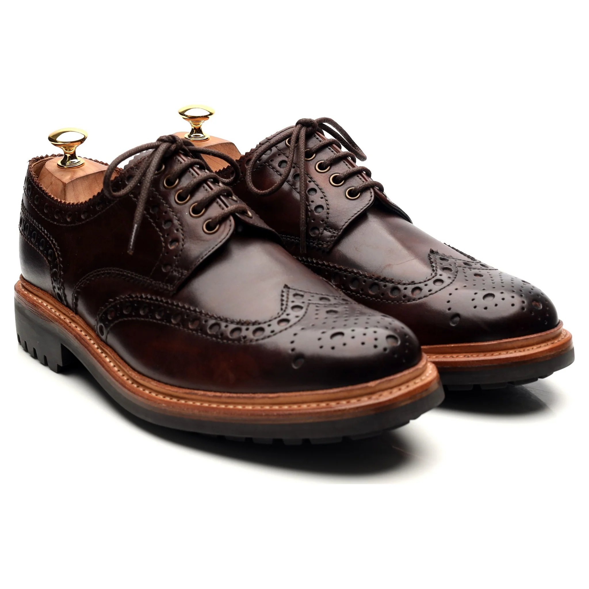 'Archie' Dark Brown Leather Derby Brogues UK 10 G - Image 7
