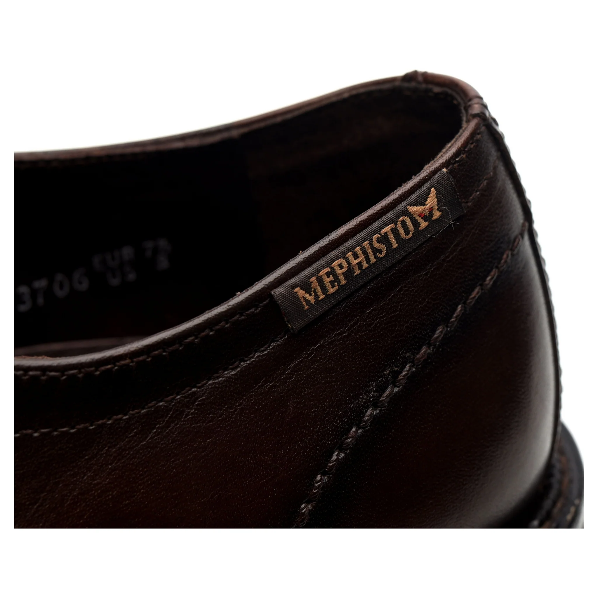Dark Brown Leather Split Toe Derby UK 7.5 - Image 13