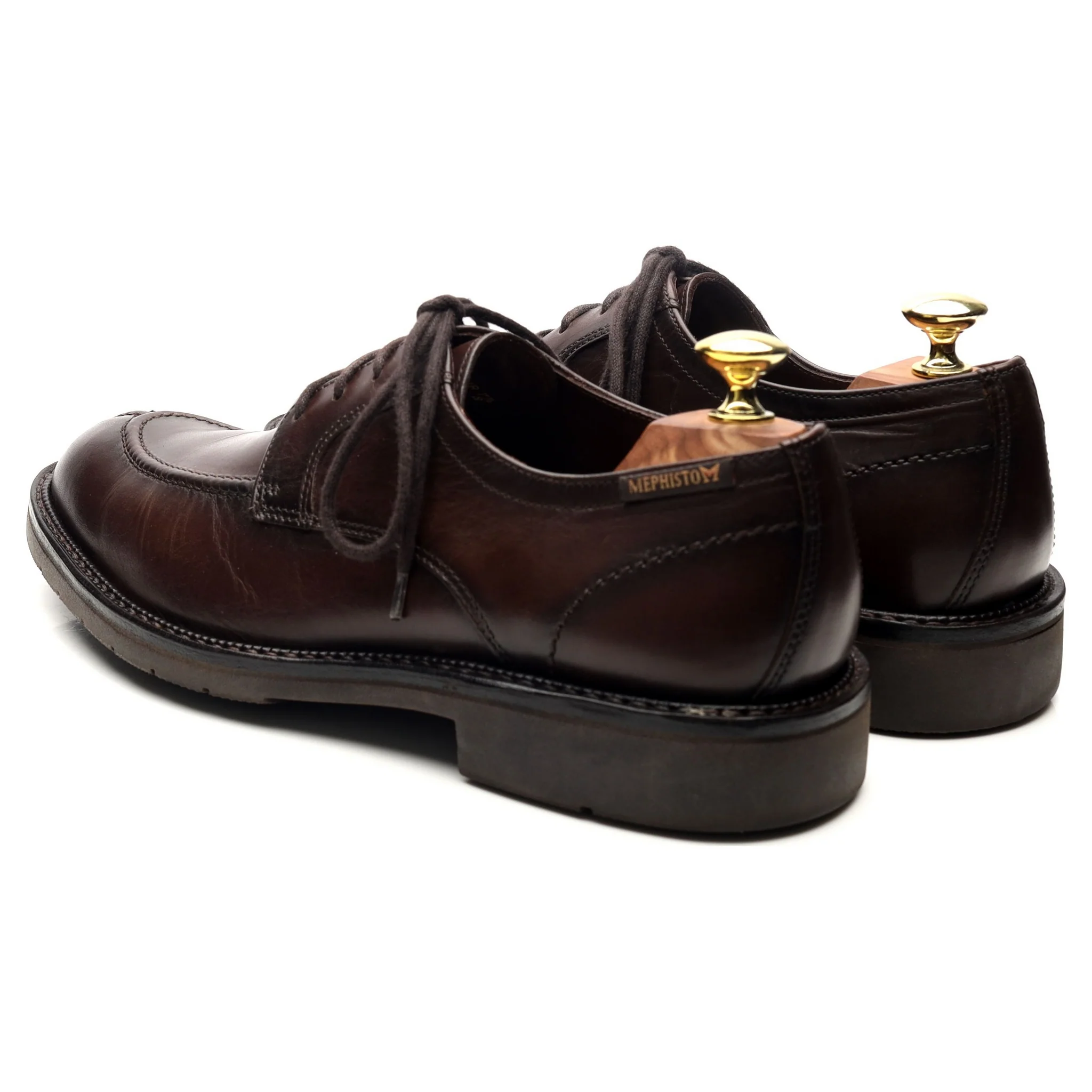 Dark Brown Leather Split Toe Derby UK 7.5 - Image 3
