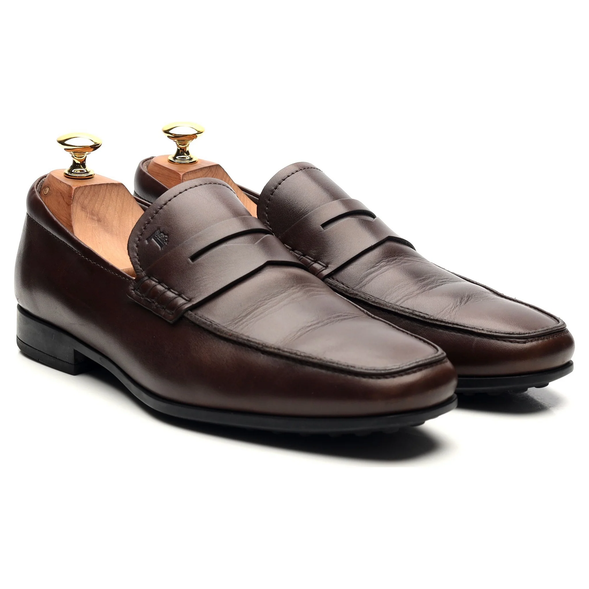 Dark Brown Leather Loafers UK 6 - Image 7