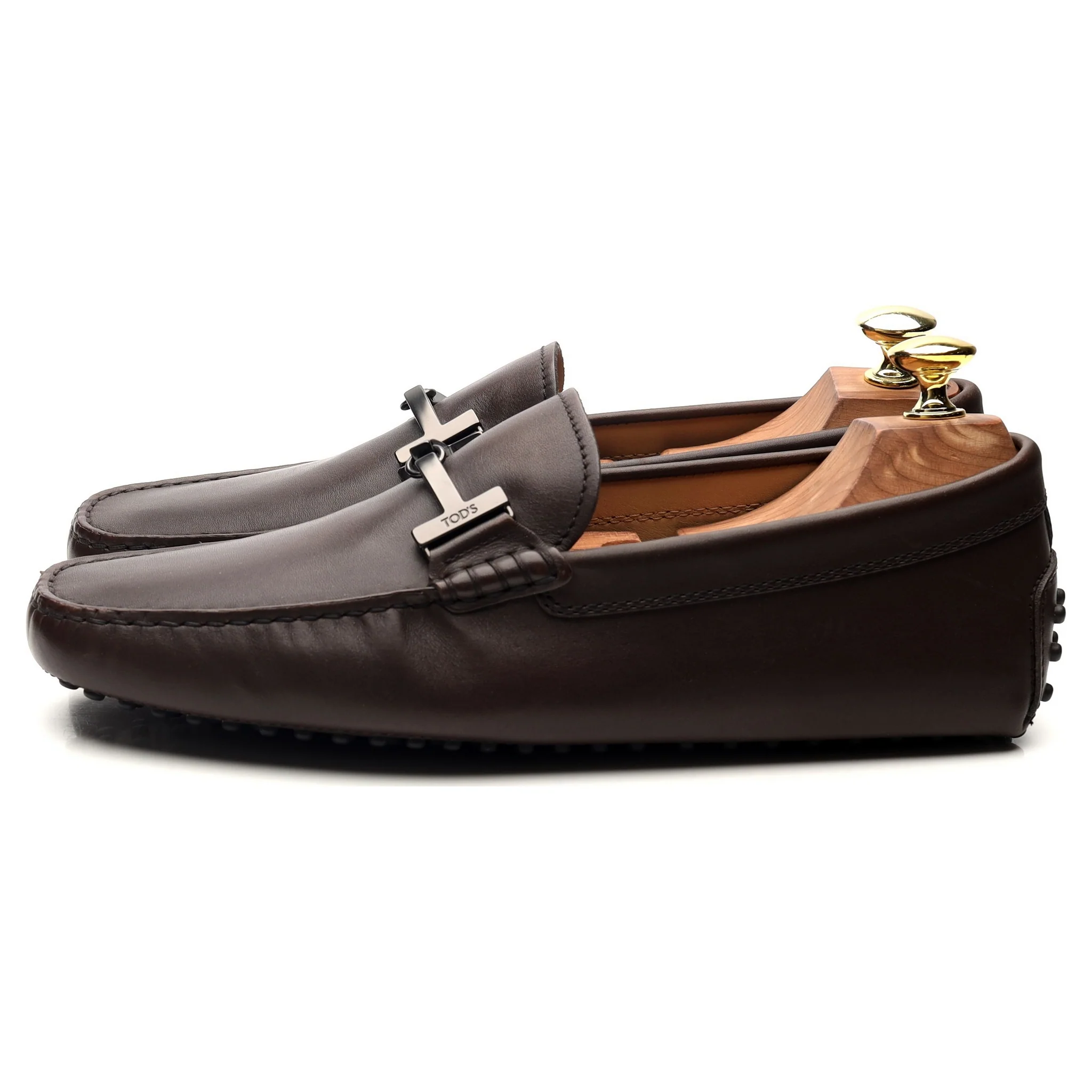 Gommino Dark Brown Leather Driving Shoes UK 7 - Image 2