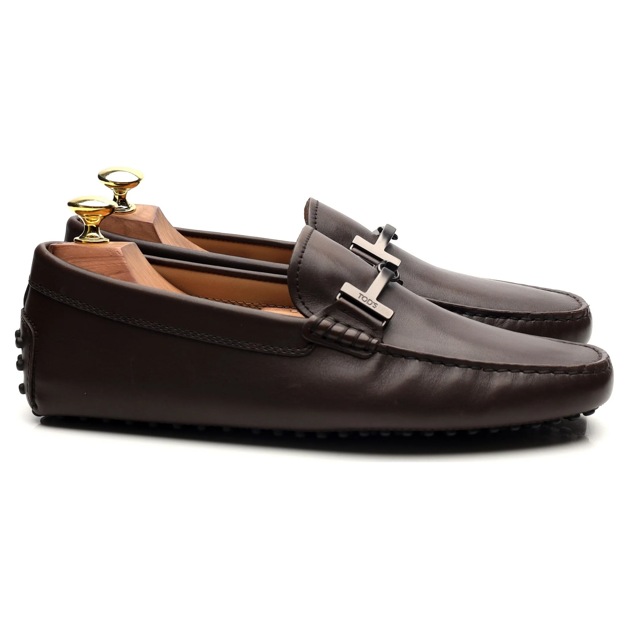 Gommino Dark Brown Leather Driving Shoes UK 7 - Image 6