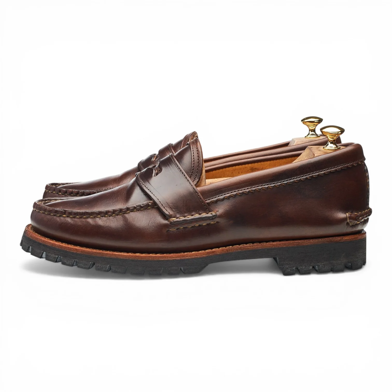 Dark Brown Leather Loafers UK 11 US 12 - Image 3