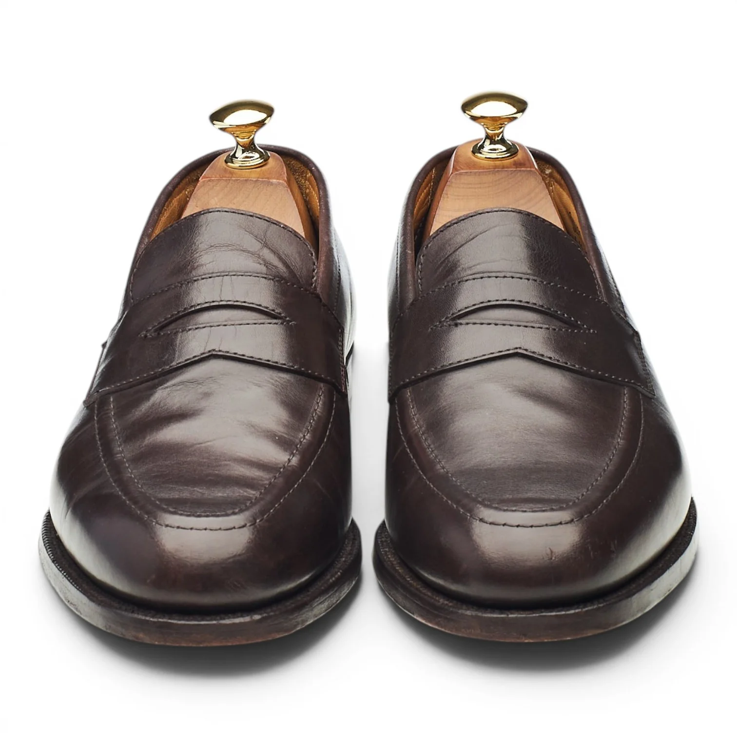'Havard' Dark Brown Leather Loafers UK 6.5 - Image 2